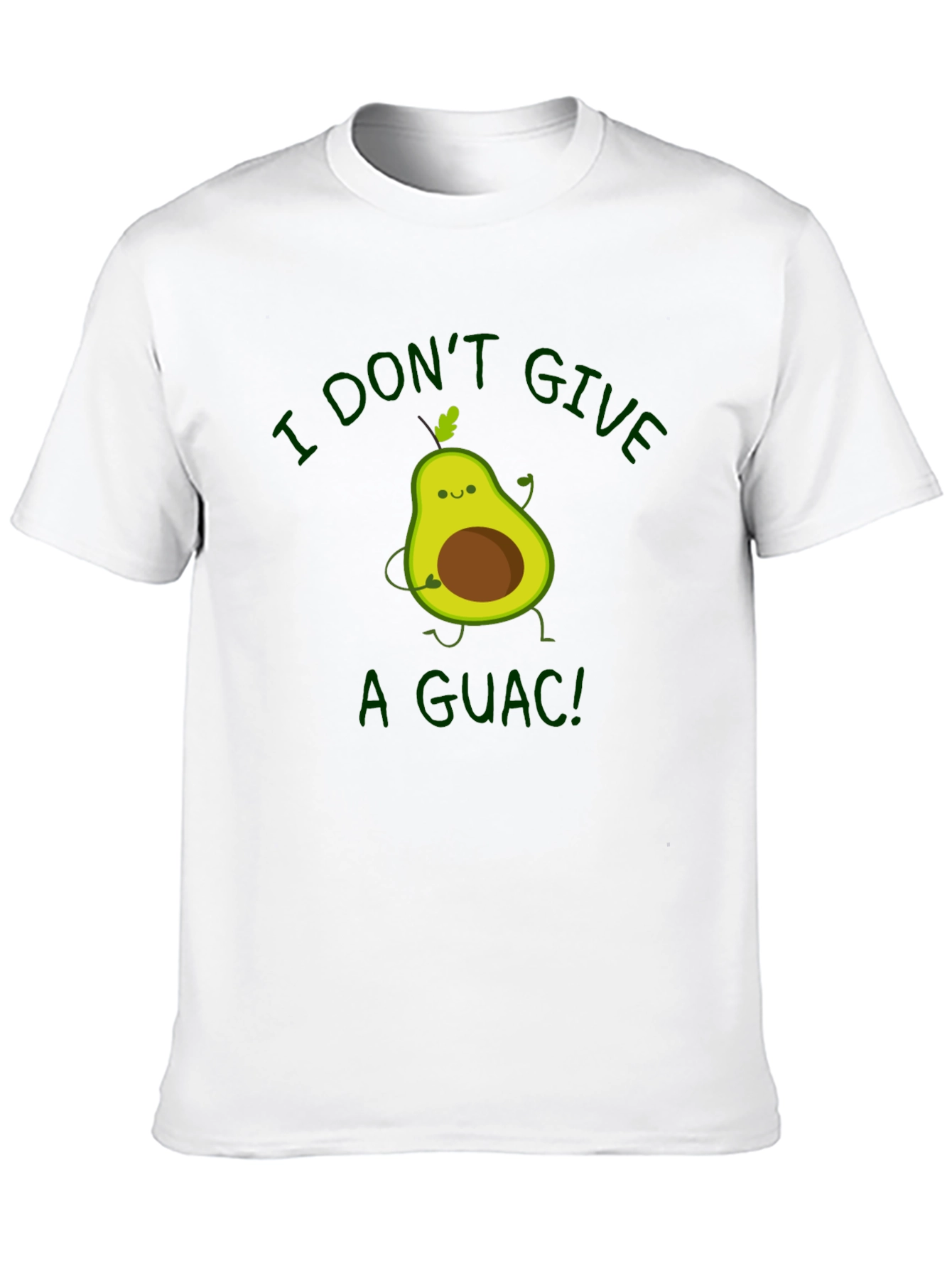 Black I Don't Give a Guac! Avocado Graphic T-Shirt view 10