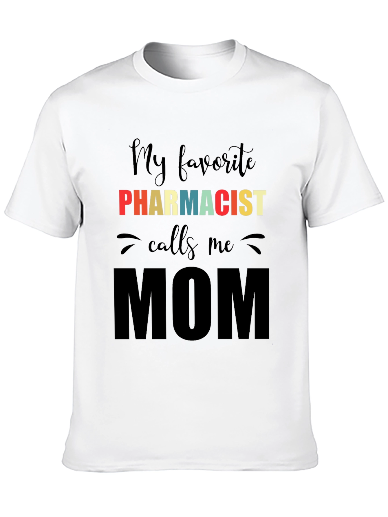 Black Pharmacist Mom Graphic T-Shirt - Unisex Black Tee view 10