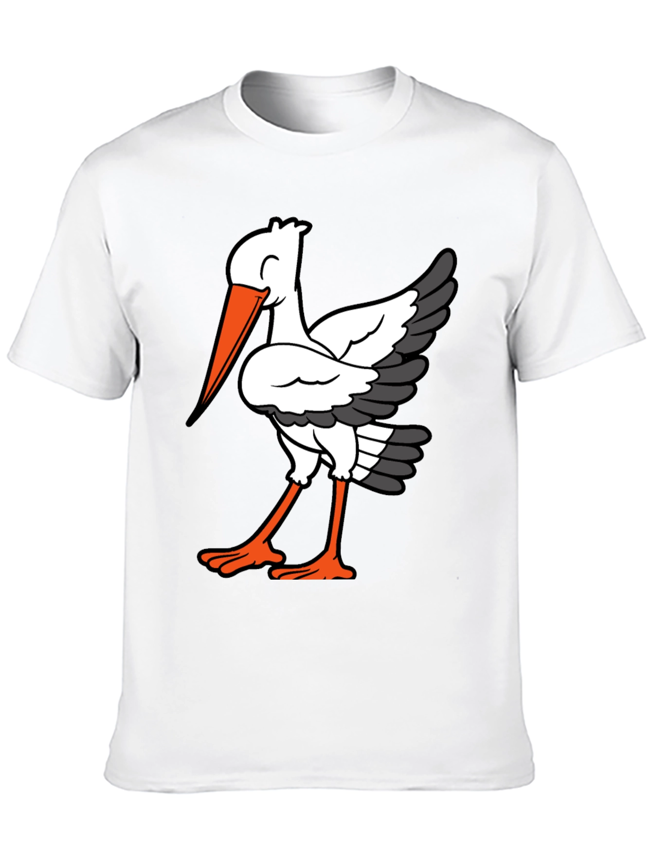 Black Stork Graphic Tee - Casual Comfort T-Shirt view 10