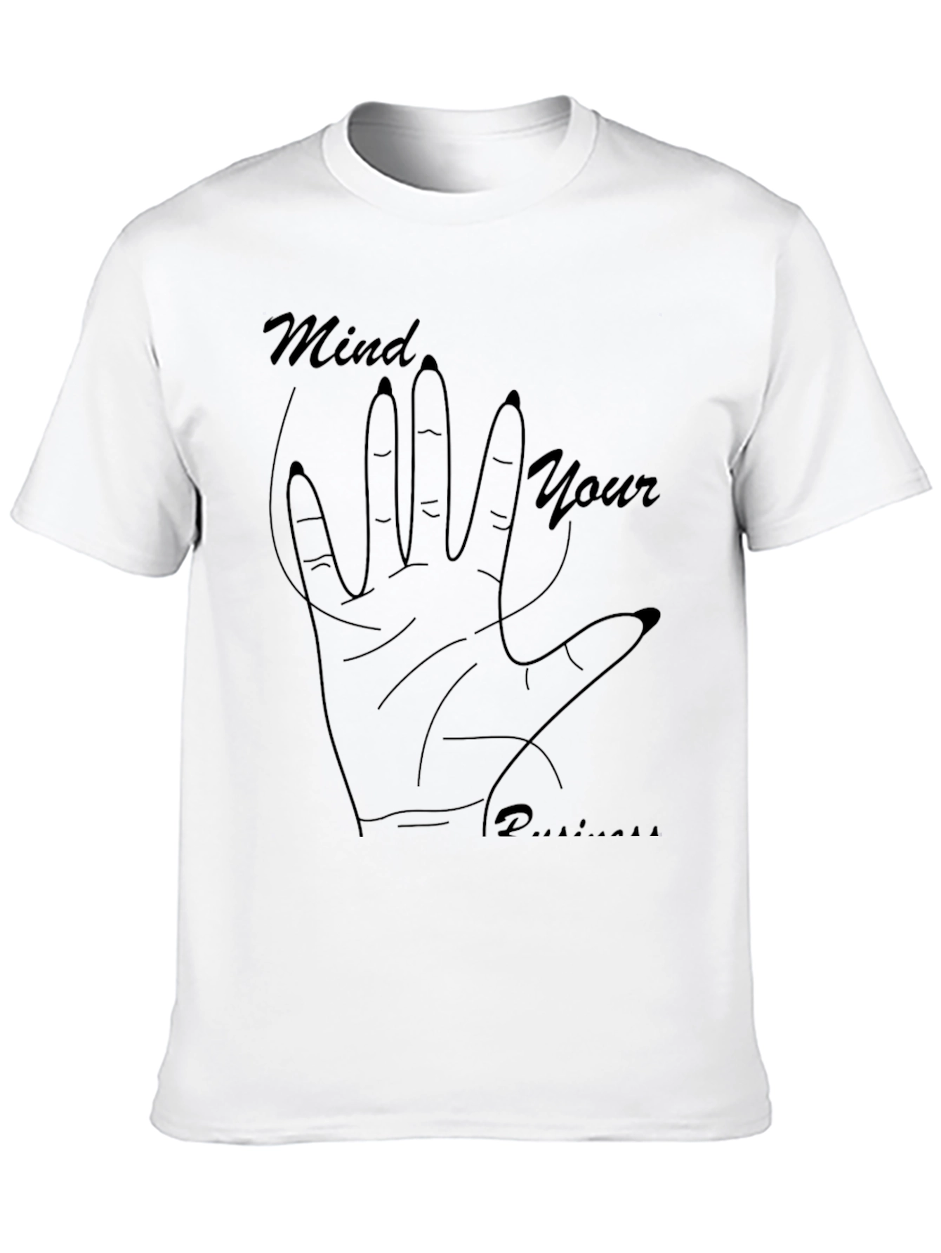 Black Mind Your Business Graphic Tee - Black view 10