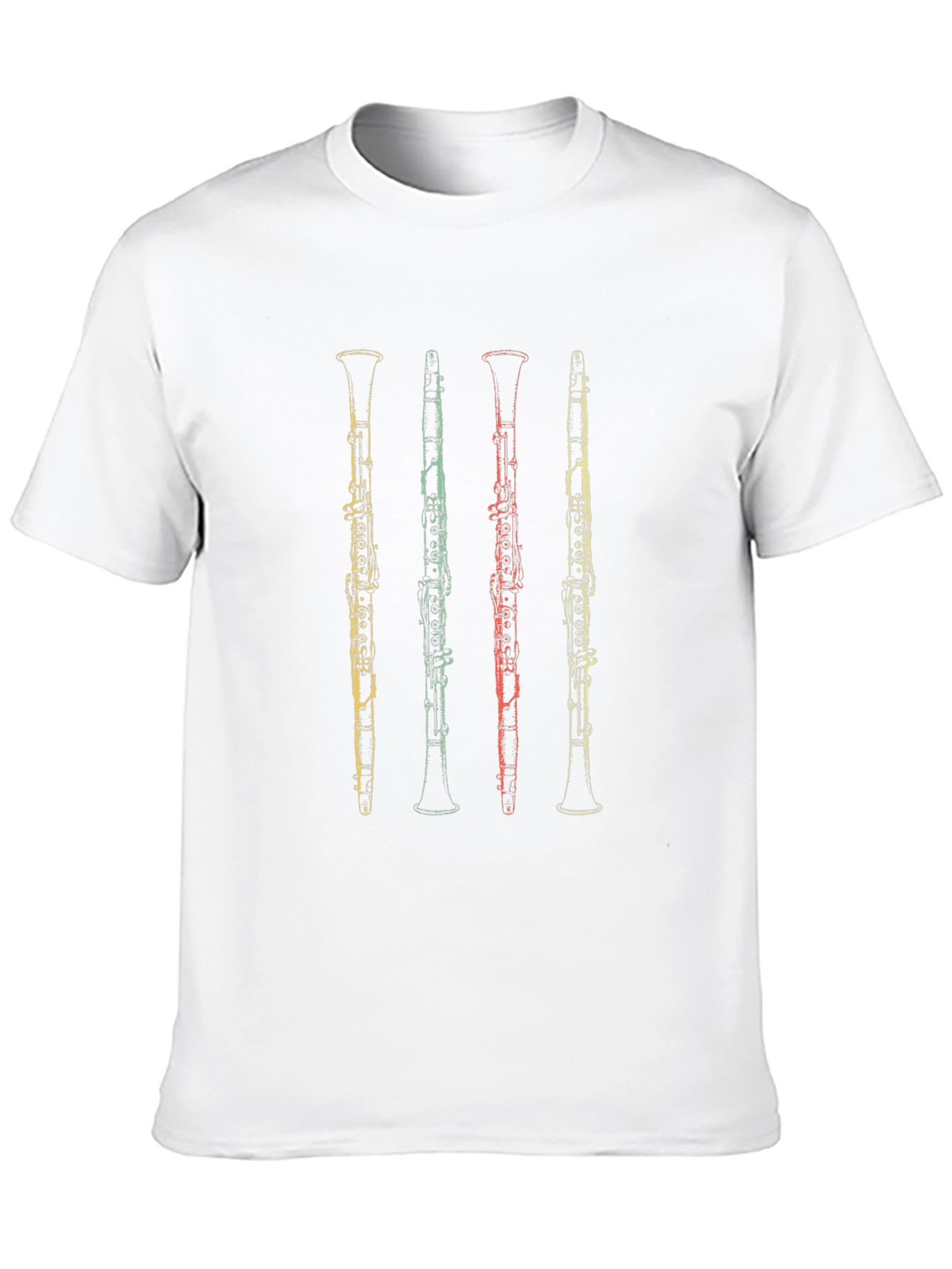 Black Retro Clarinet T-Shirt - Musician Gift view 10