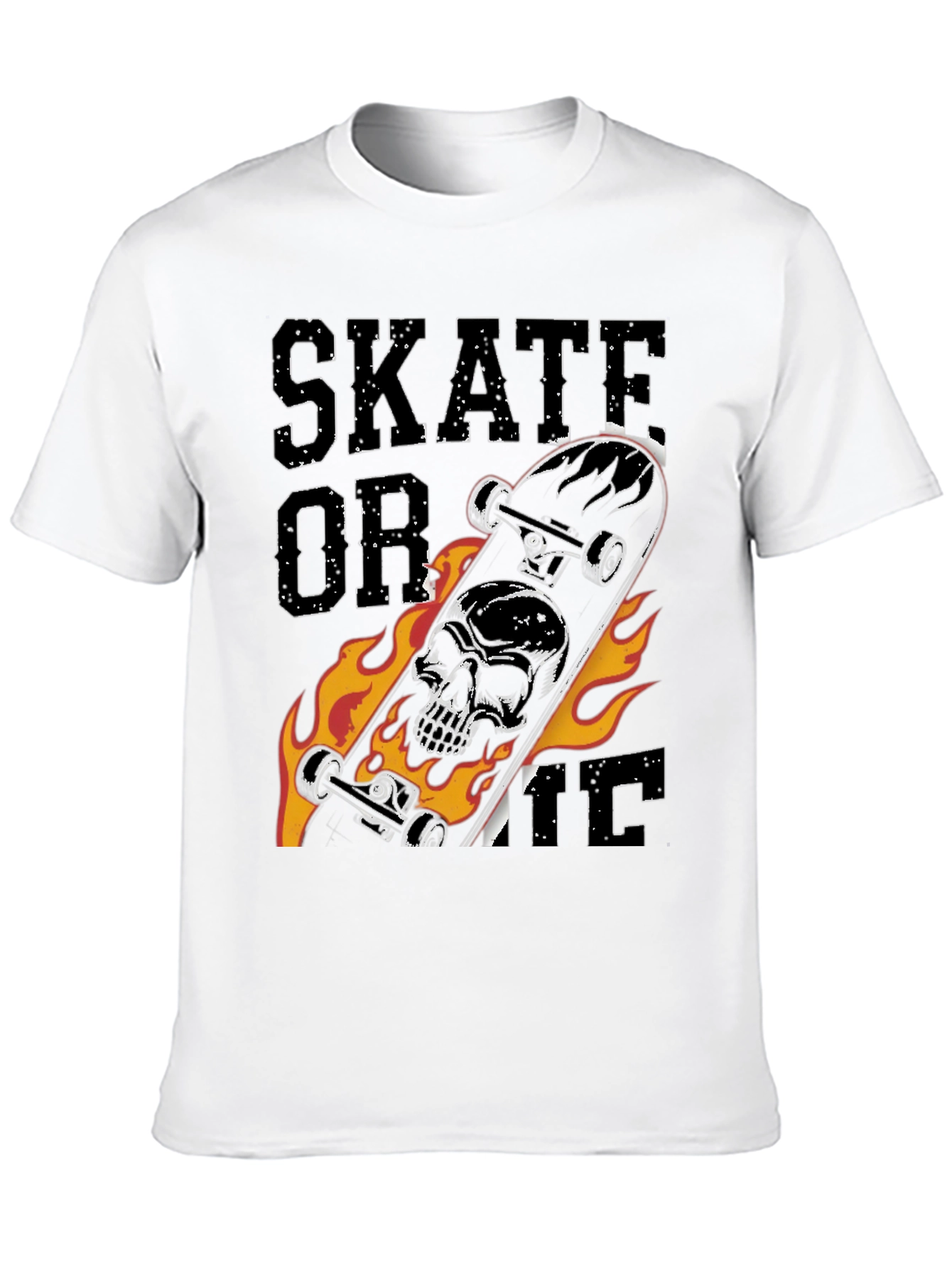 Black Skate or Die Skull Skateboard T-Shirt view 10