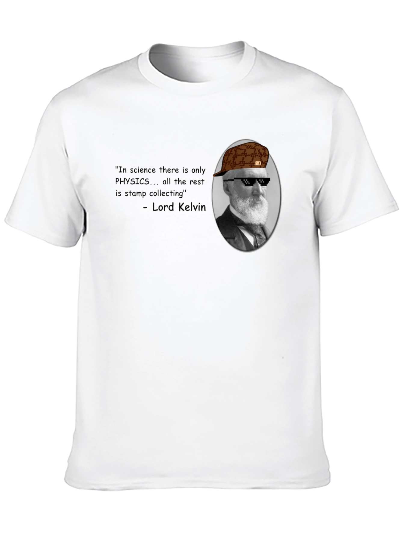 Black Physics Quote Graphic Tee - Lord Kelvin view 10