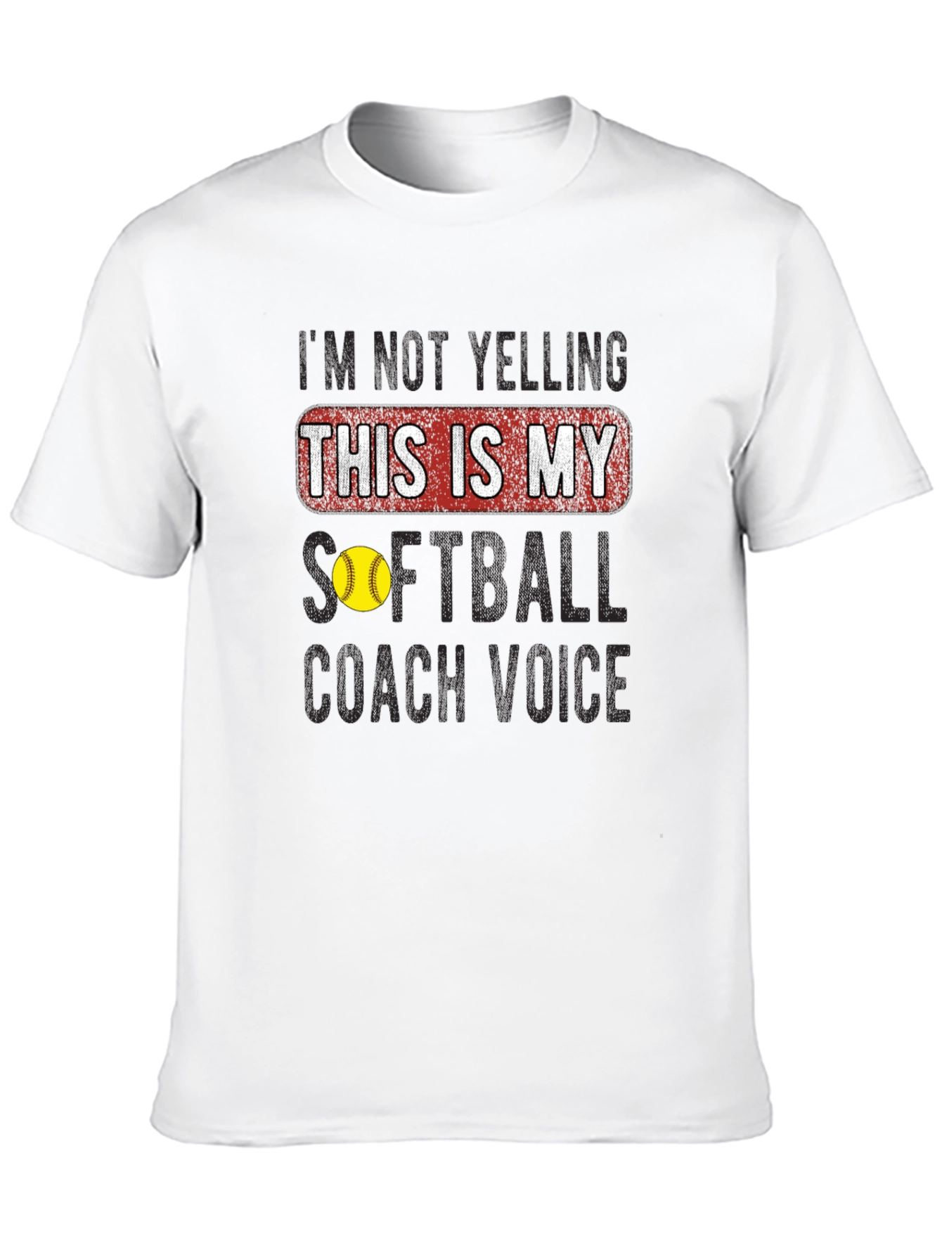Black Softball Coach Voice T-Shirt view 10