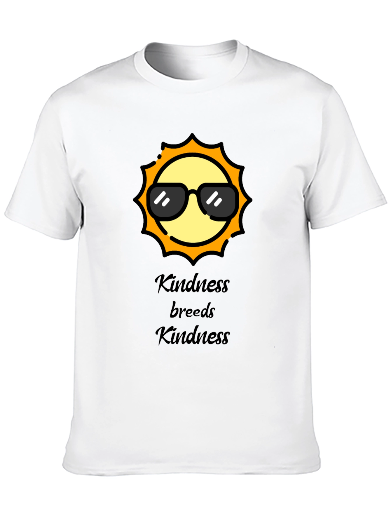 Black Kindness Breeds Kindness Black T-Shirt view 10