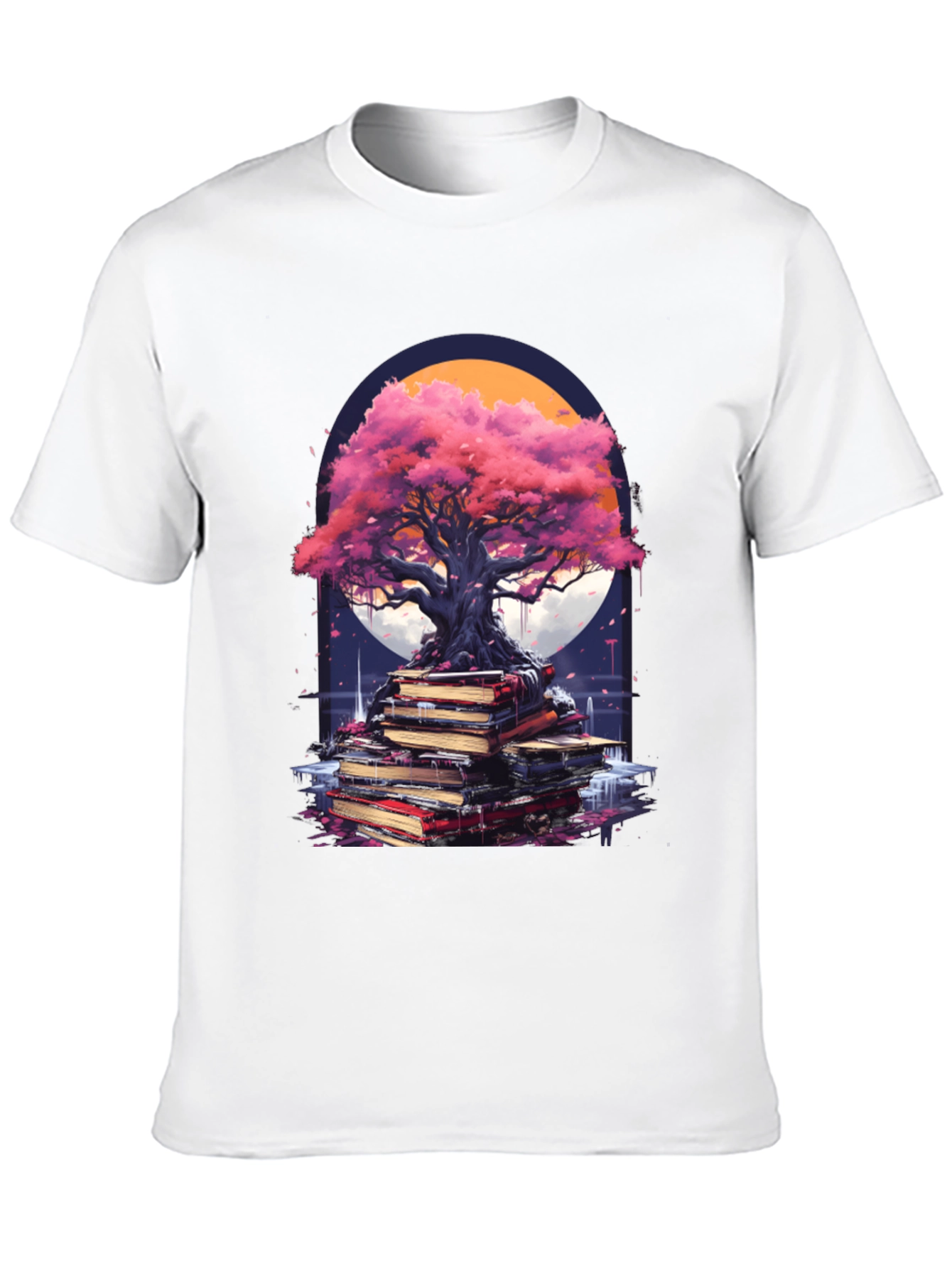 Black Enlightenment Tree on Books T-Shirt view 10