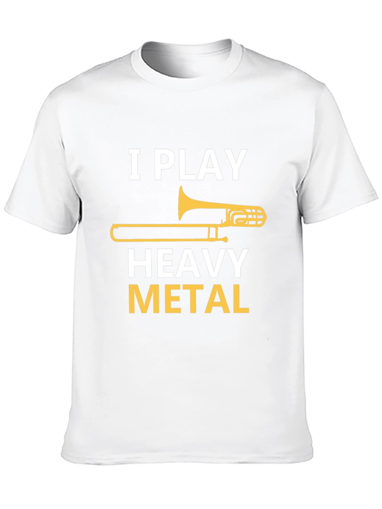 Black I Play Heavy Metal Trombone T-Shirt view 10
