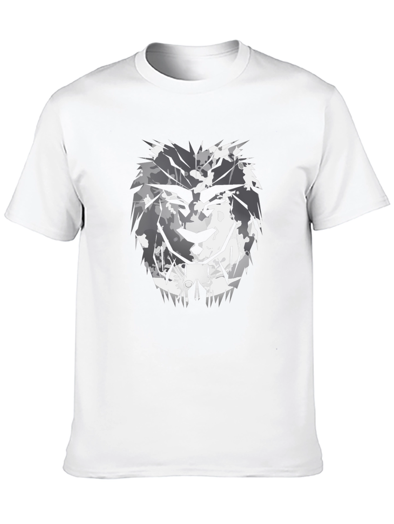 Black Lion Camo Graphic Print Black T-Shirt view 10