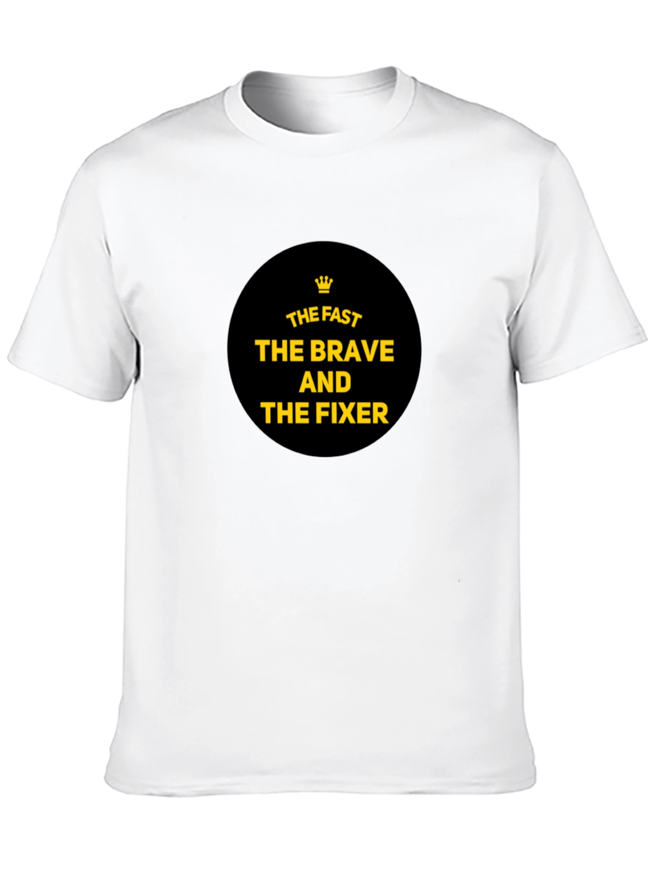 Black The Fast, The Brave, The Fixer T-Shirt - Black Cotton Tee view 10