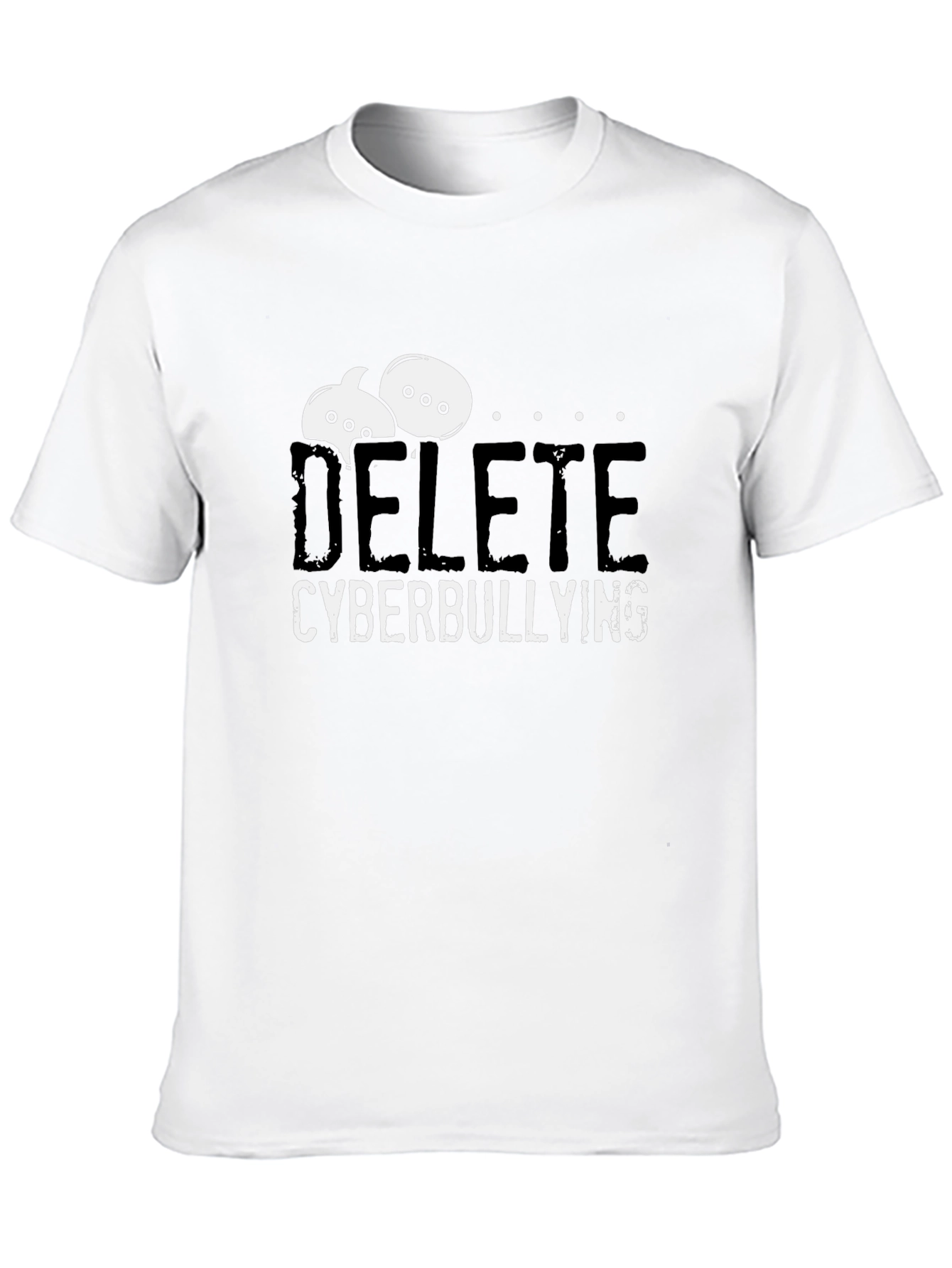 Black Delete Cyberbullying T-Shirt - Anti-Bullying Tee view 10