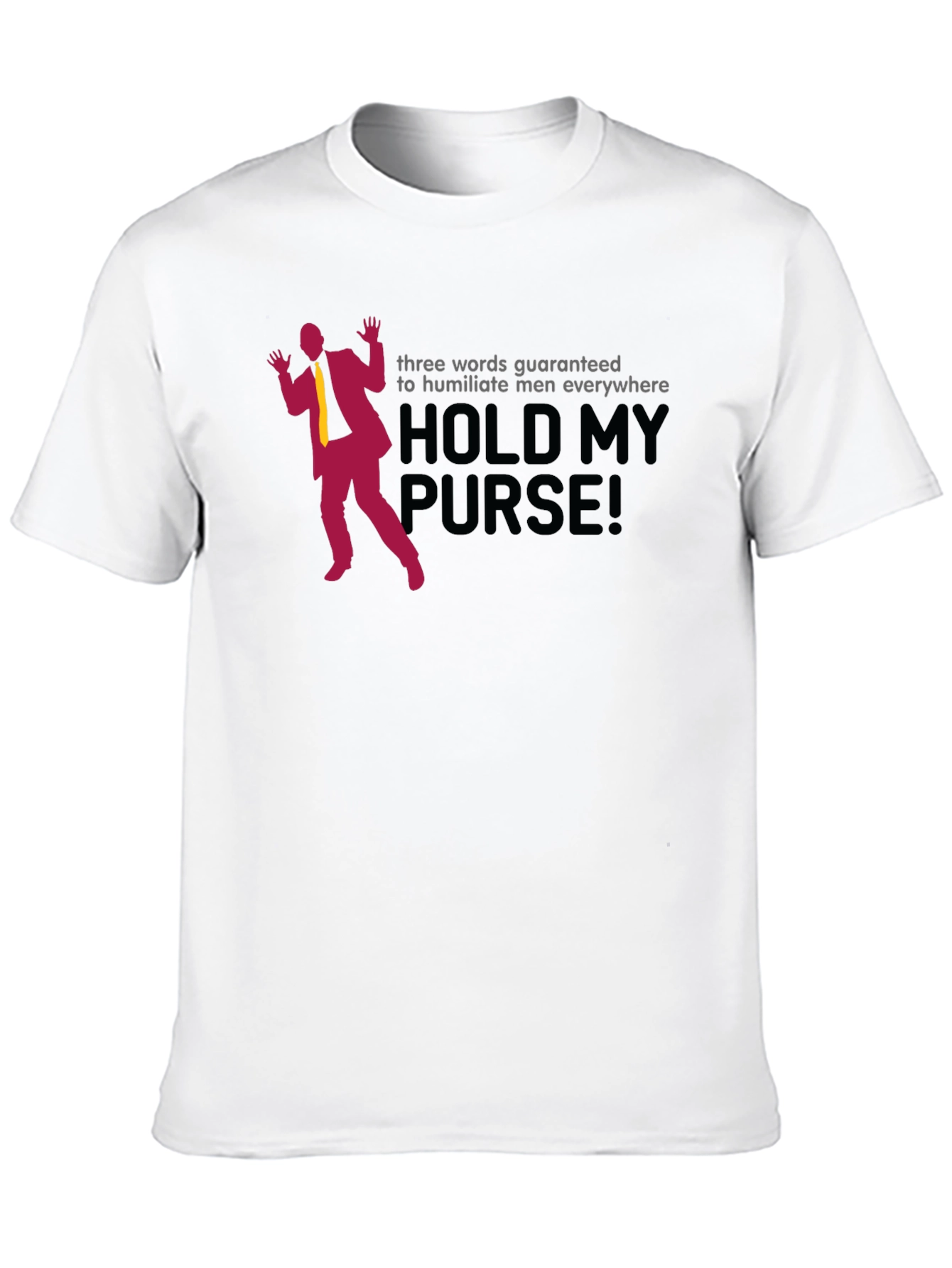 Black Hold My Purse Men's Graphic T-Shirt view 10