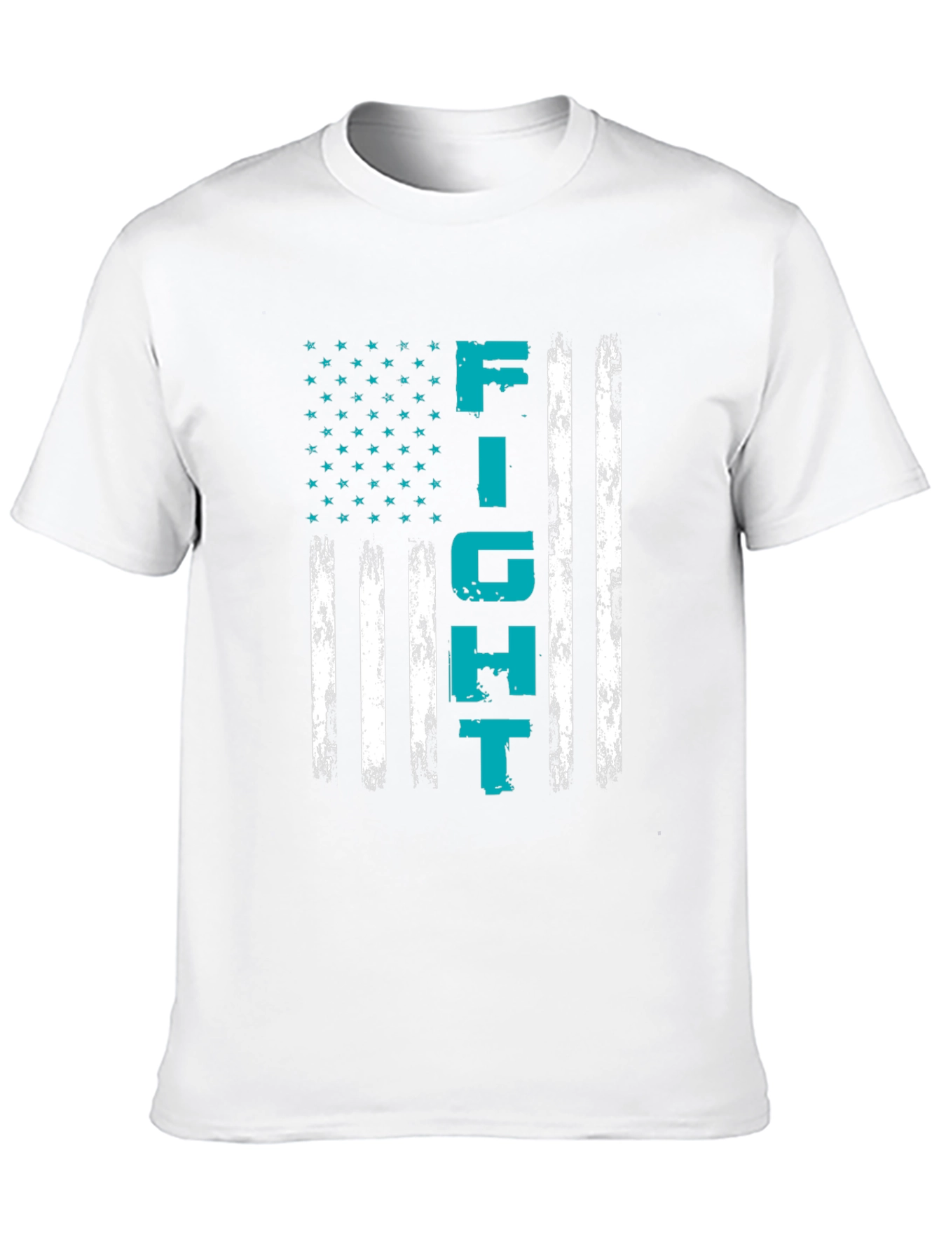 Black Fight American Flag Black T-Shirt view 10