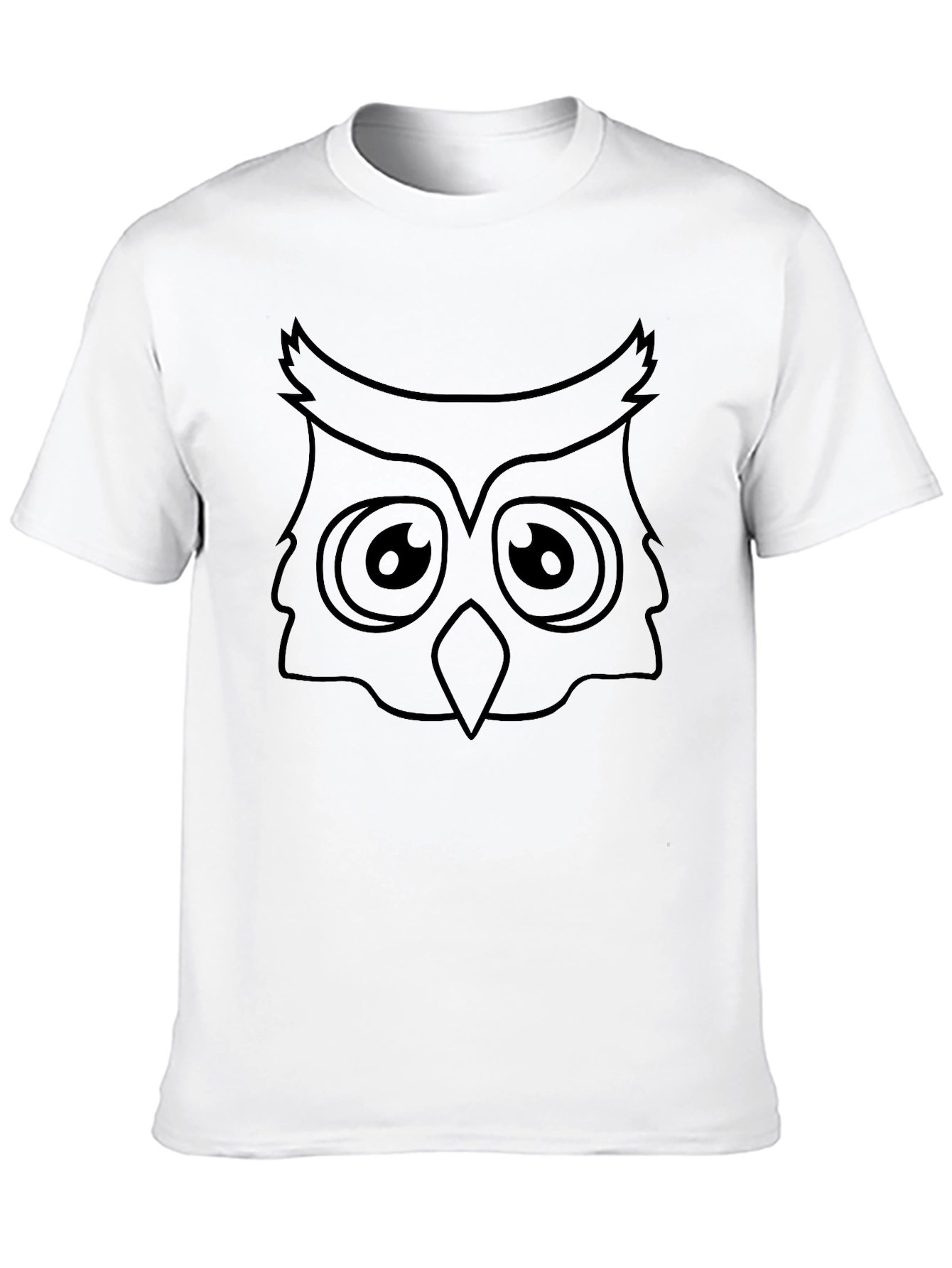 Black Owl Graphic Black T-Shirt - Men's Crew Neck Tee view 10