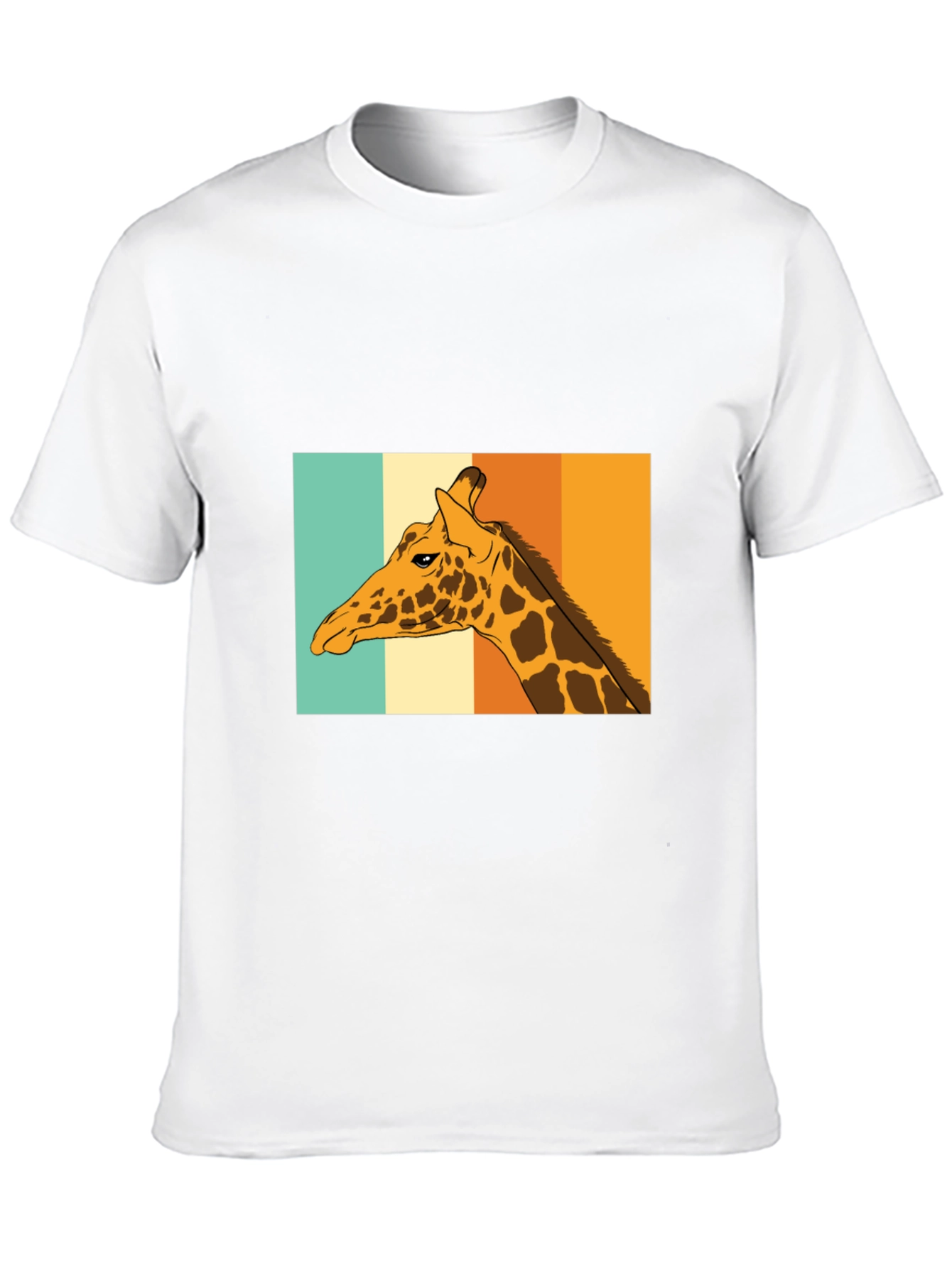 Black Retro Giraffe T-Shirt - Cool Animal Graphic Tee view 10