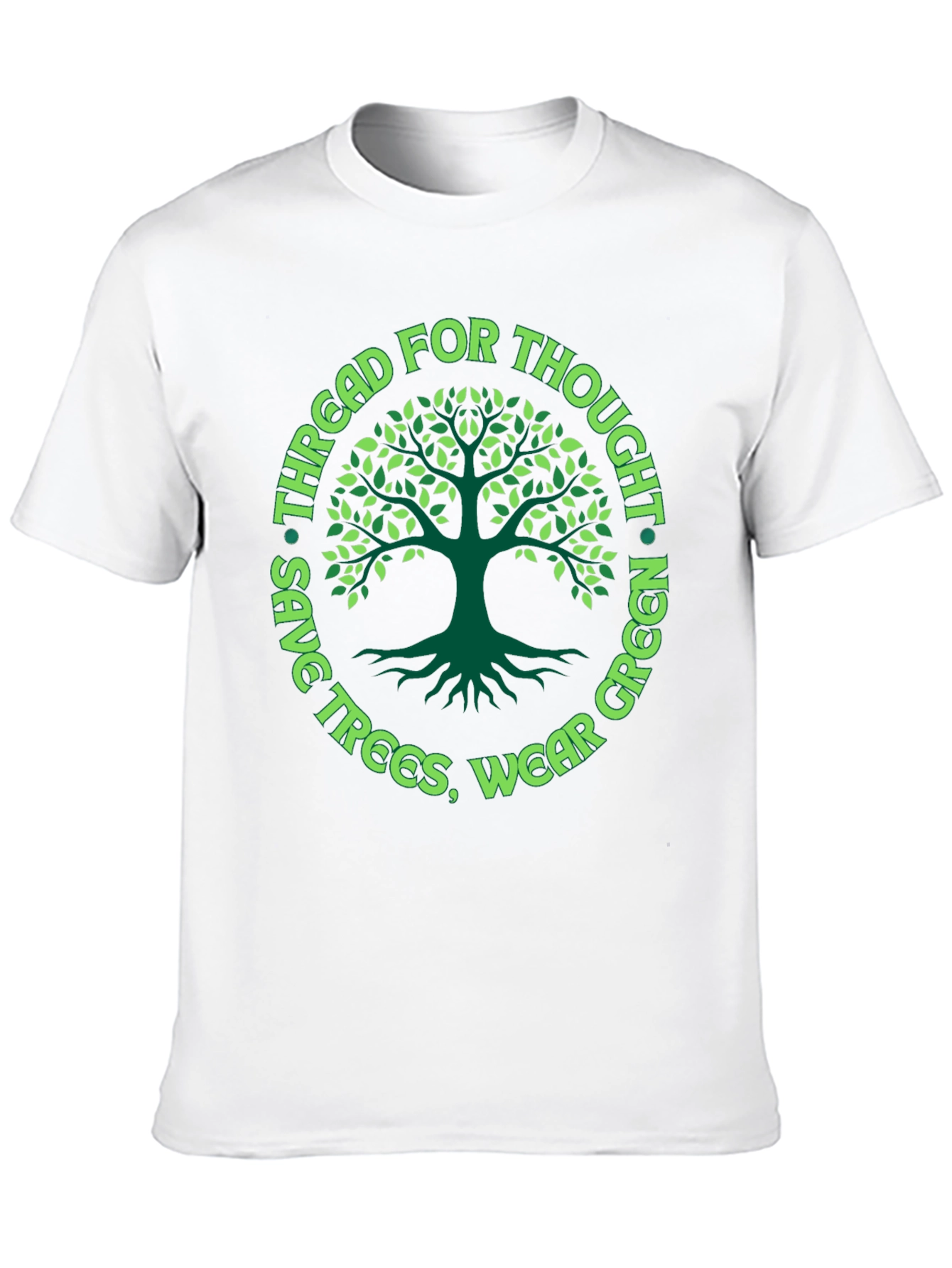 Black Eco-Friendly Tree Graphic Tee - Save Trees, Wear Green! view 10