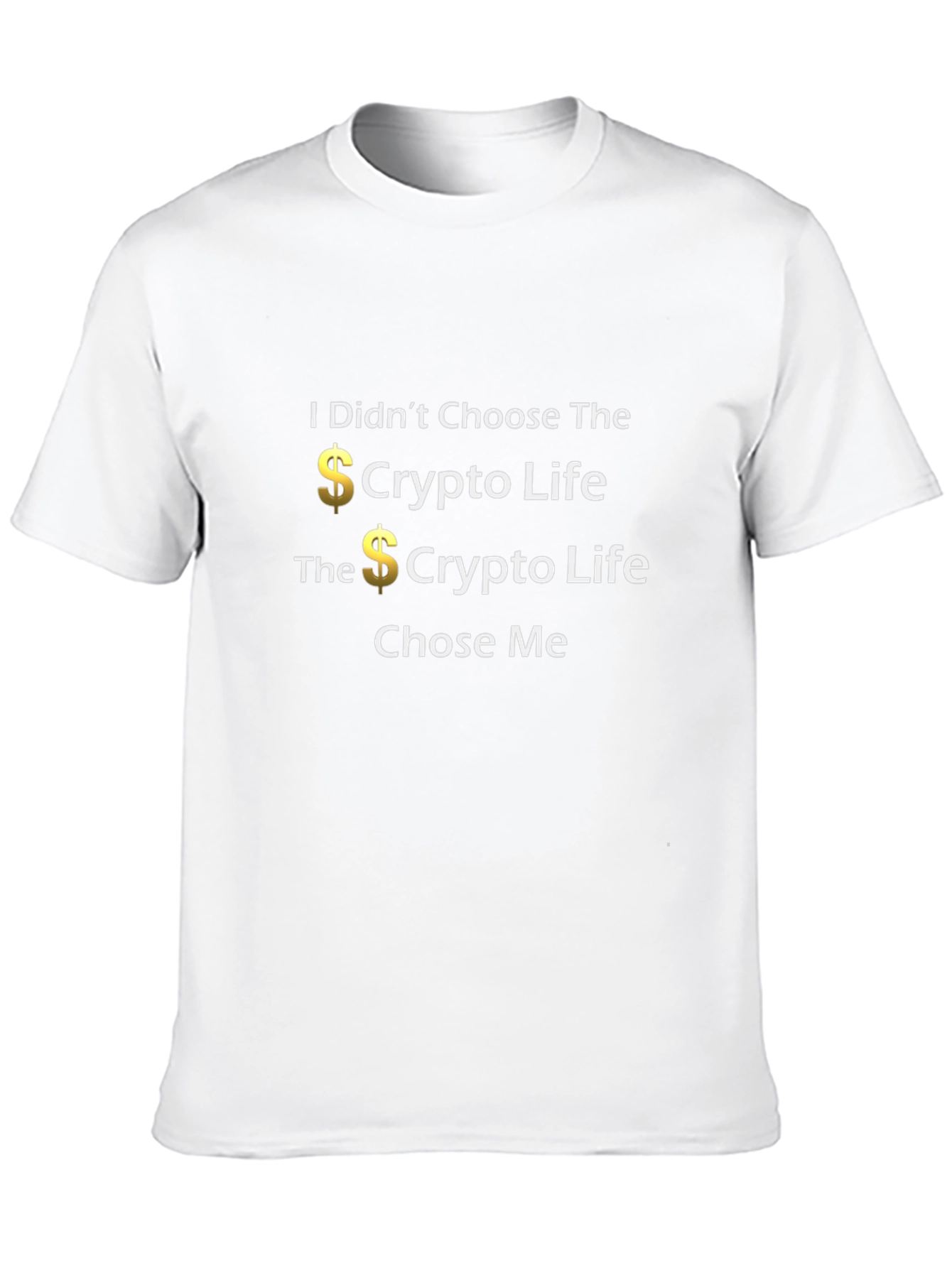Black Crypto Life Chose Me T-Shirt - Black Graphic Tee view 10