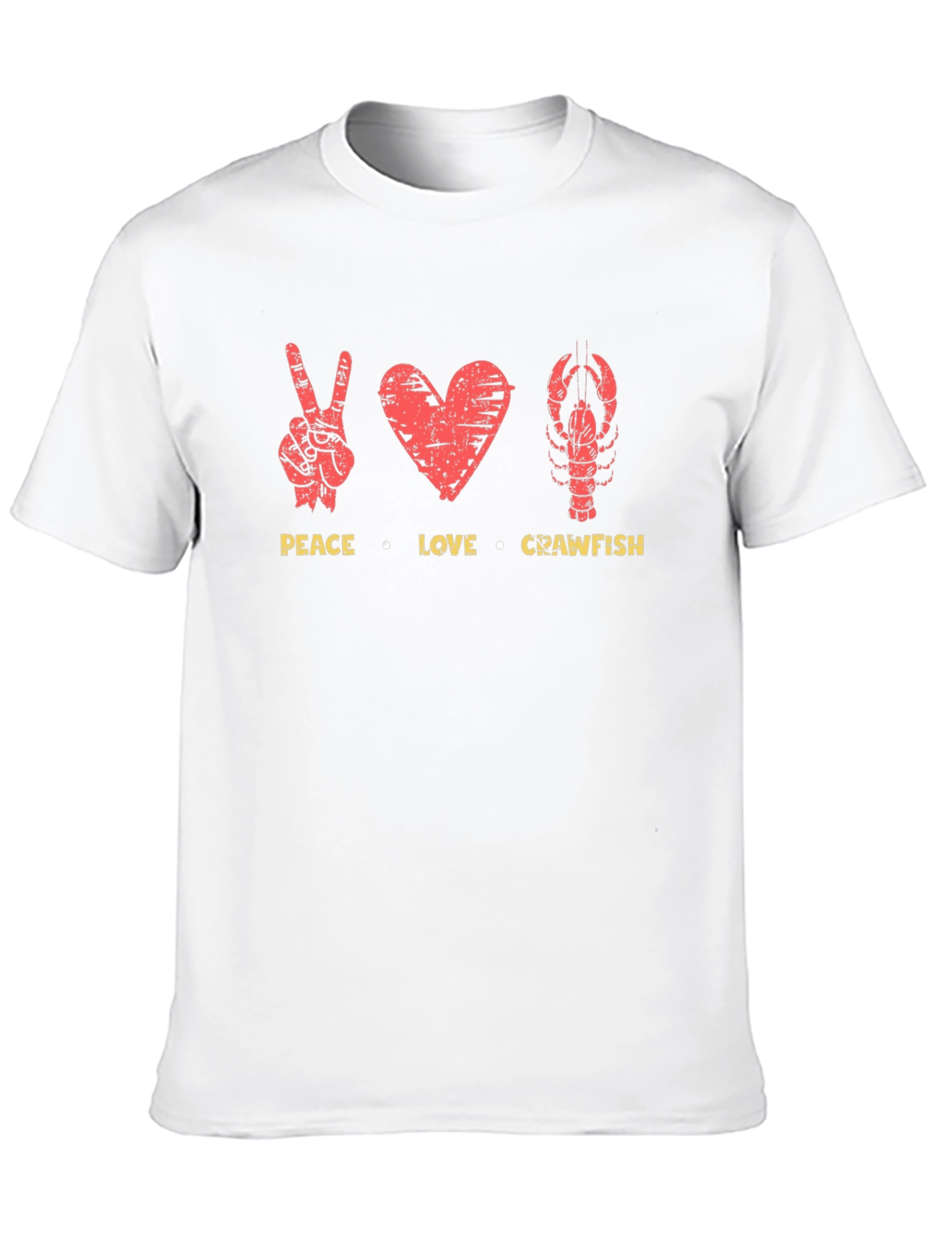 Peace Love Crawfish Graphic T-Shirt - 10
