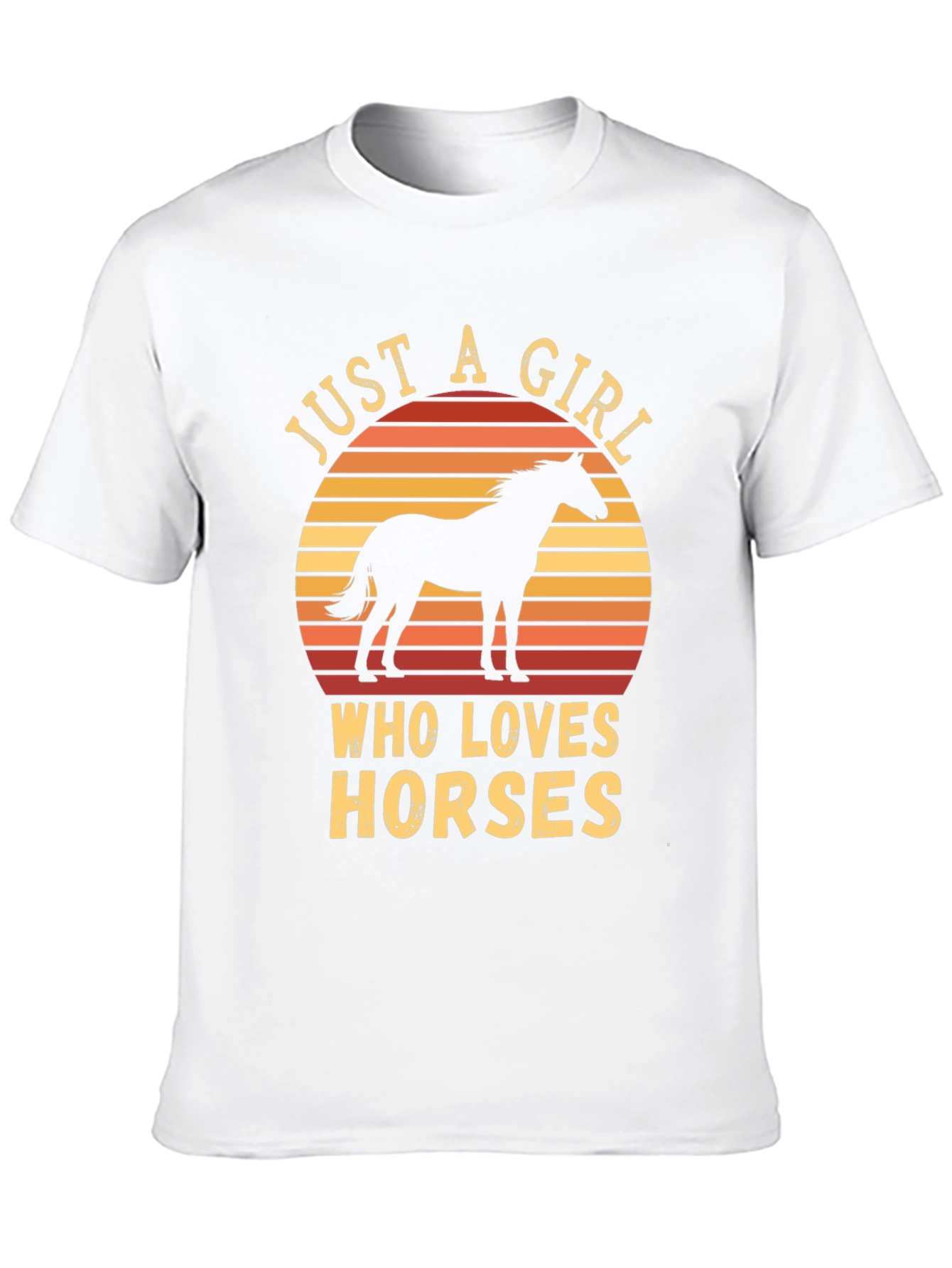 Black Just A Girl Who Loves Horses T-Shirt view 10