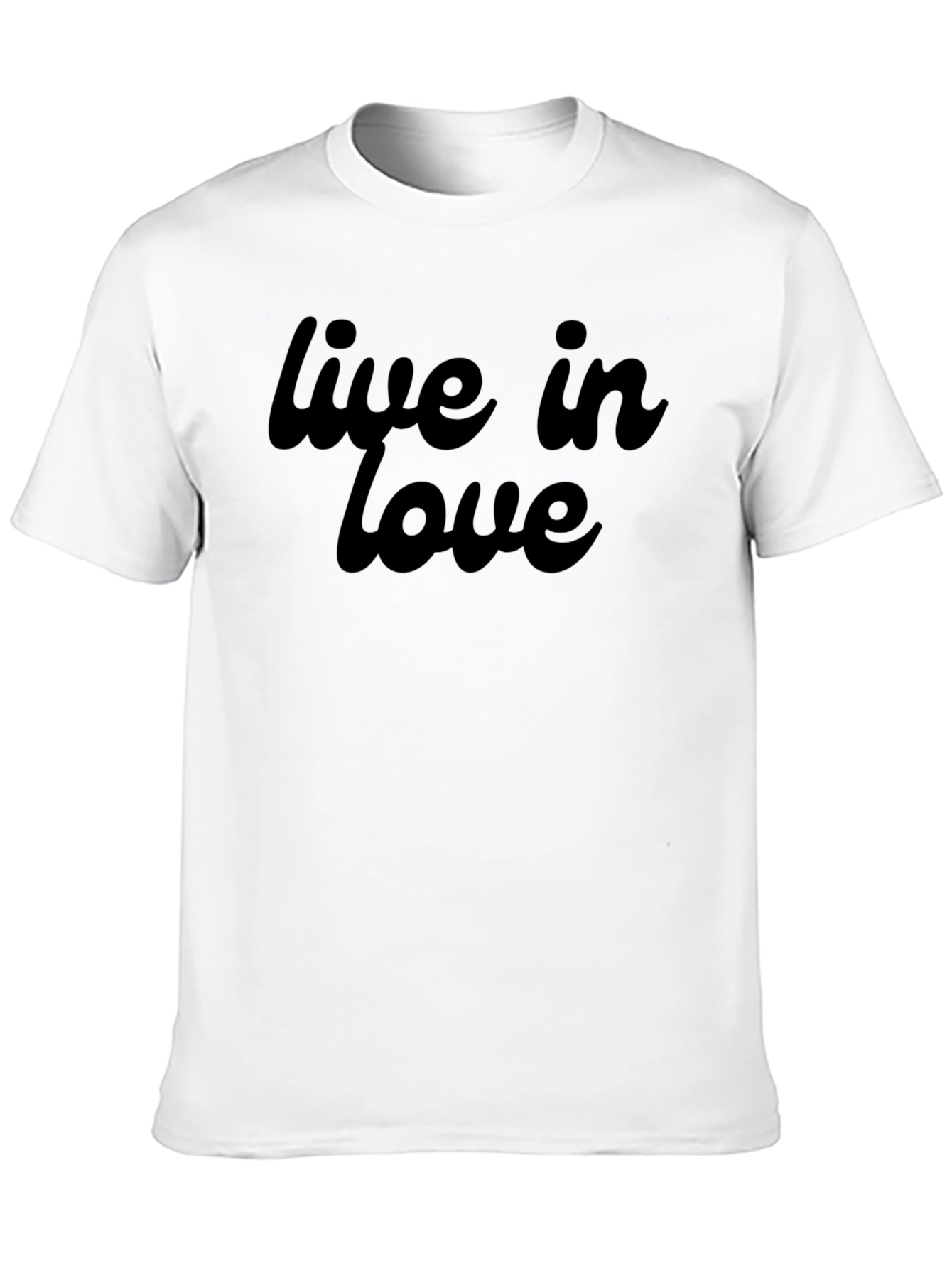 Black Live in Love Black Graphic Tee - Men's Casual Shirt view 10
