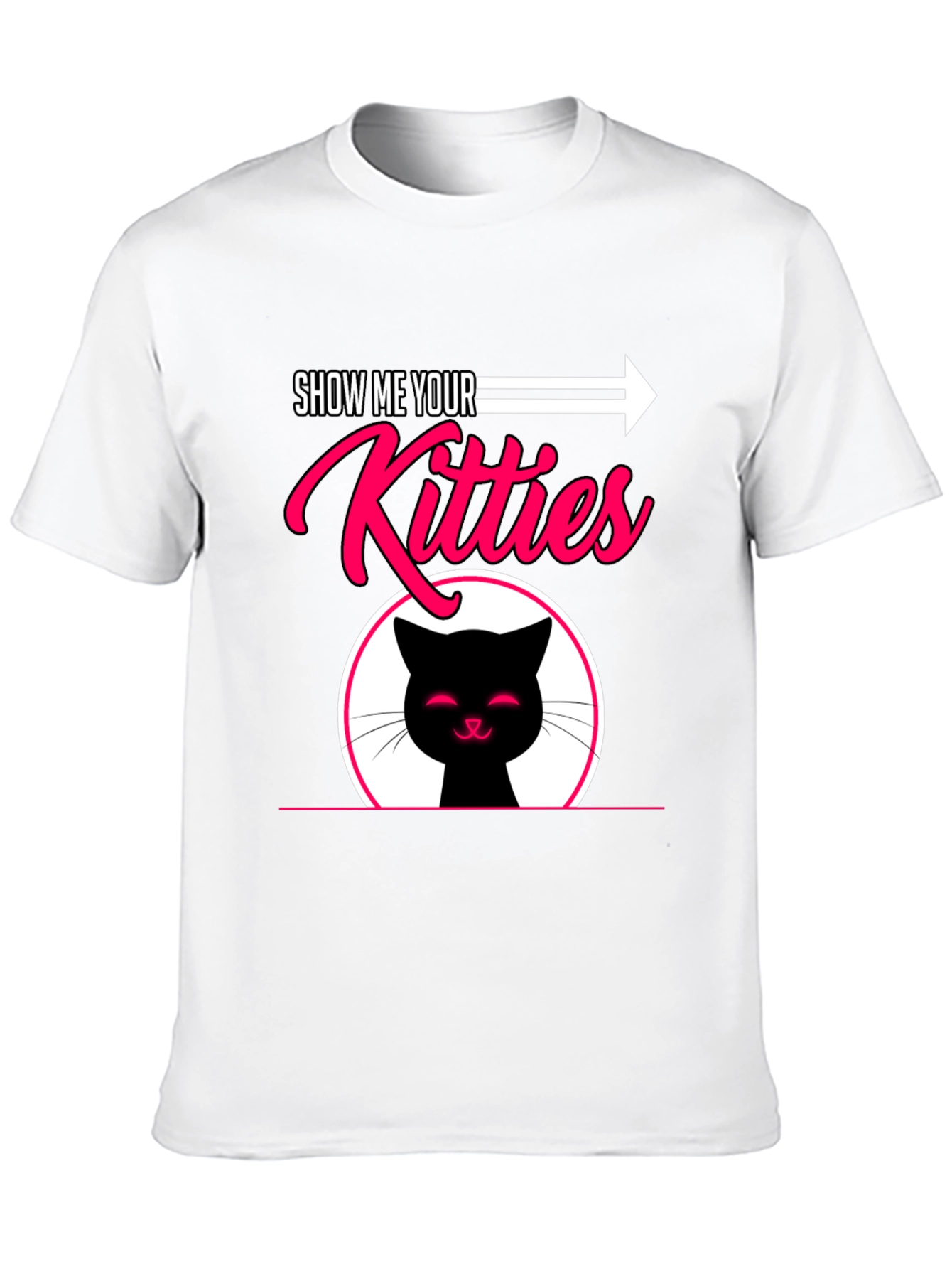 Black Show Me Your Kitties Graphic T-Shirt view 10