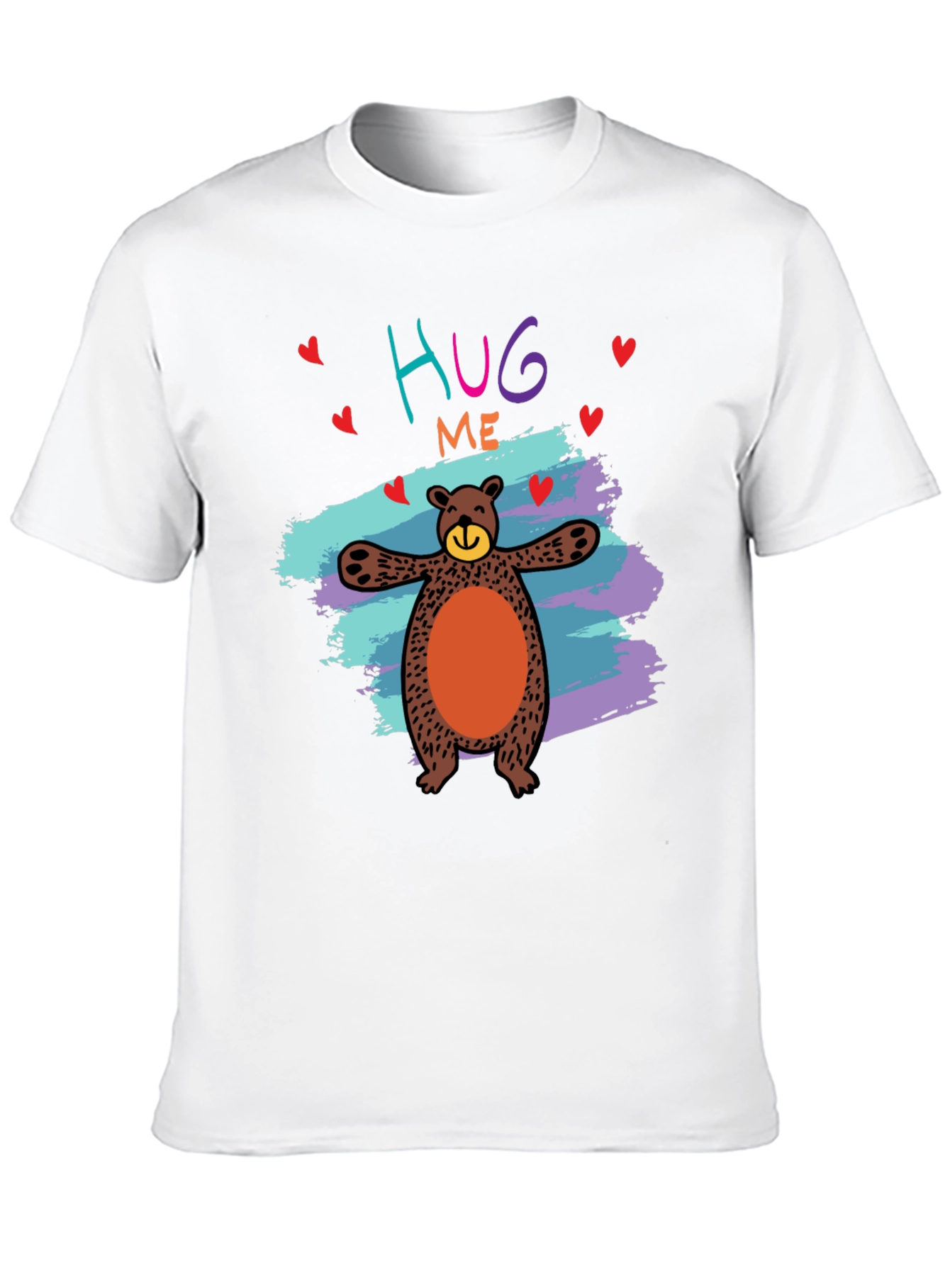 Black Hug Me Bear Graphic Tee - Cute & Comfy view 10