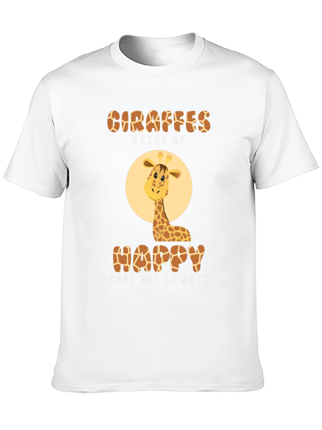Black Giraffe Makes Me Happy T-Shirt view 10
