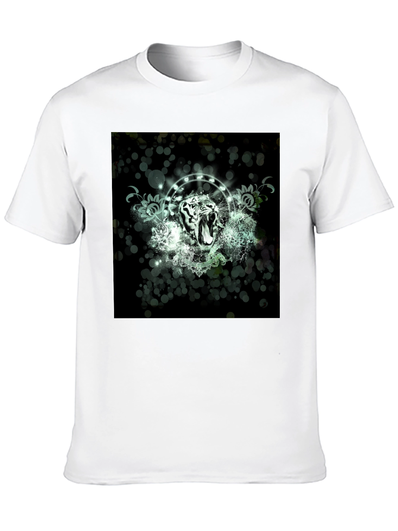 Black Tiger Graphic Print Black T-Shirt view 10