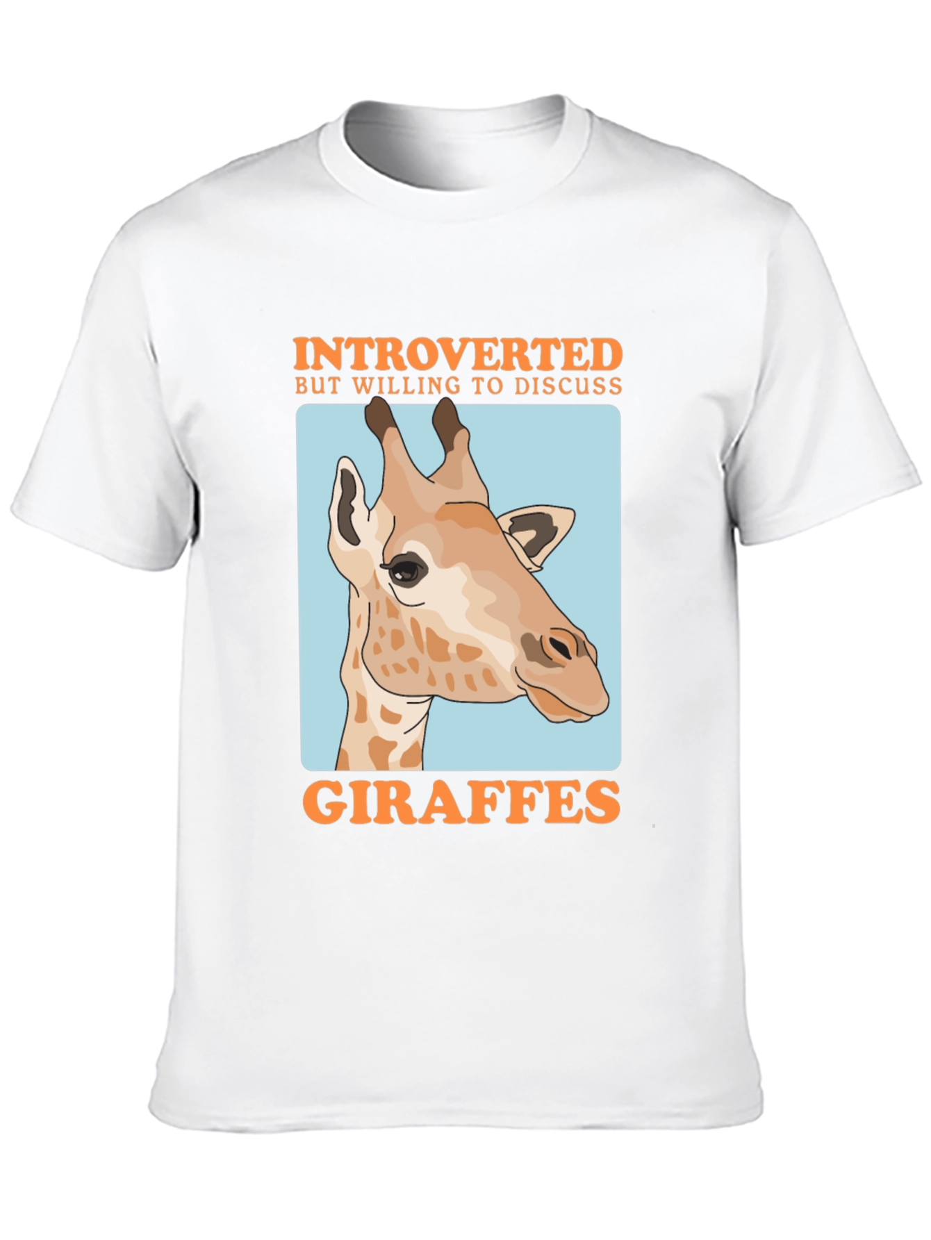 Black Introverted Giraffe Graphic T-Shirt view 10