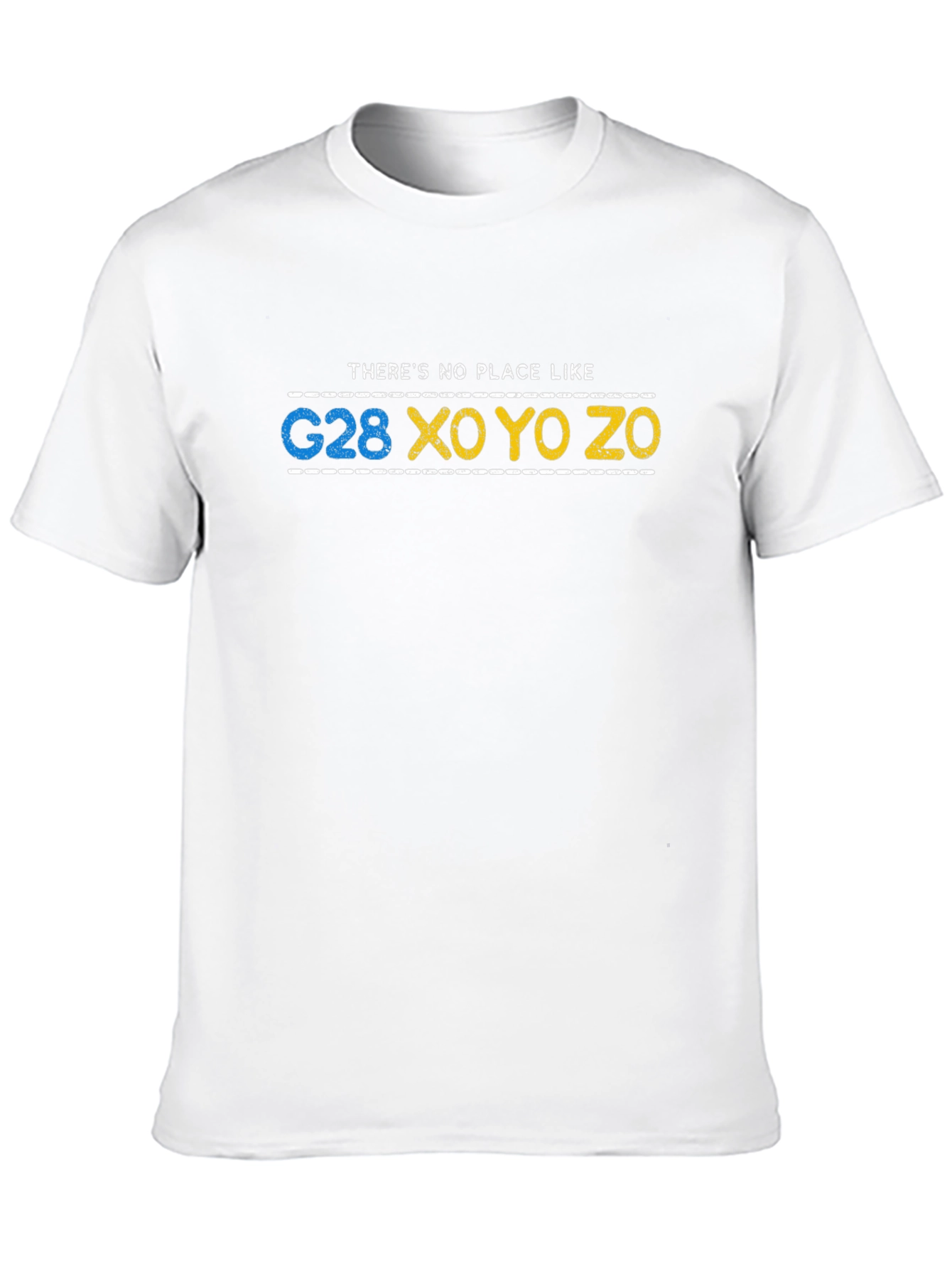 Black G28 XO YO ZO T-Shirt - Funny Geography Tee view 10