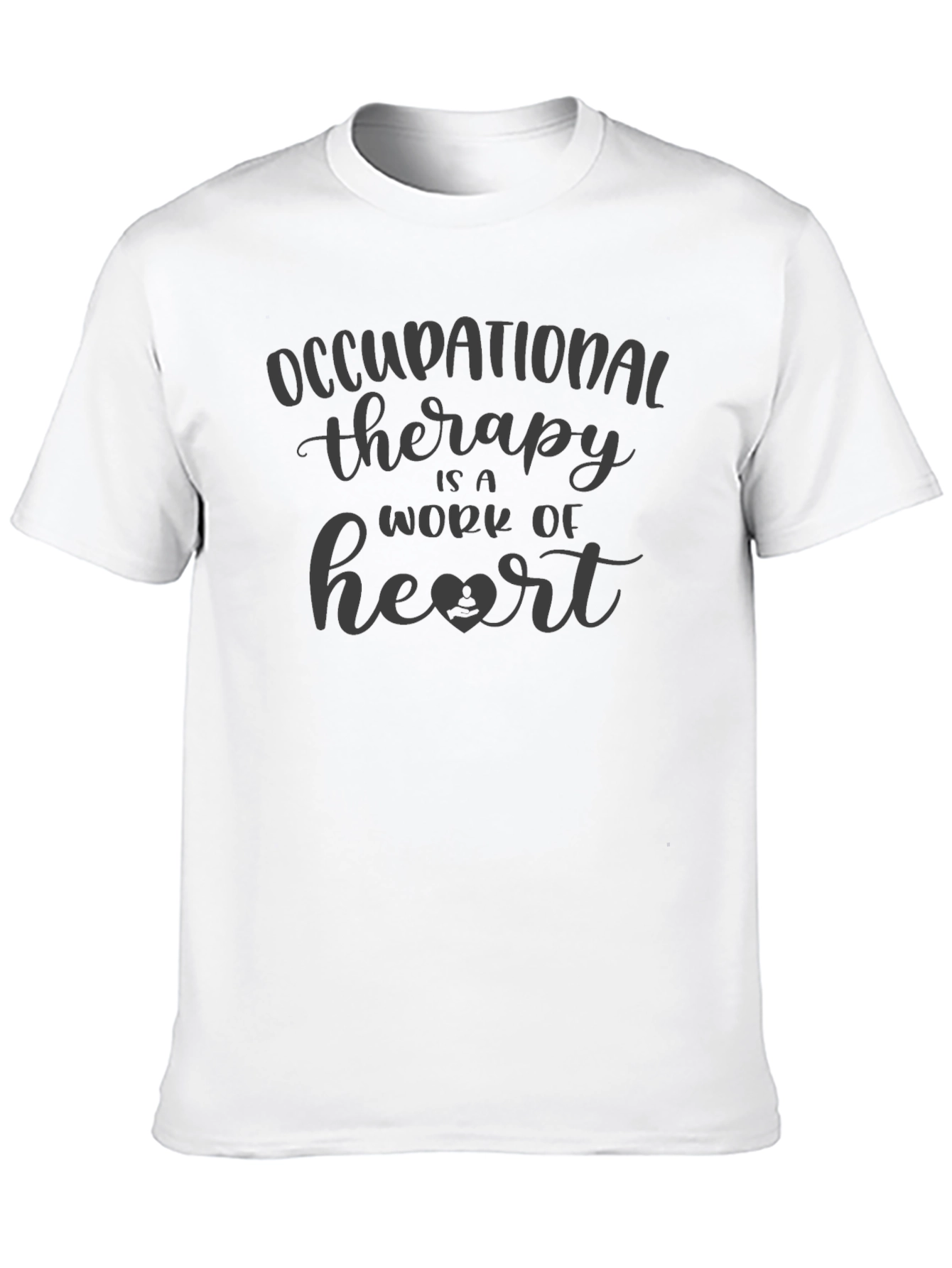 Black Occupational Therapy Heart T-Shirt view 10
