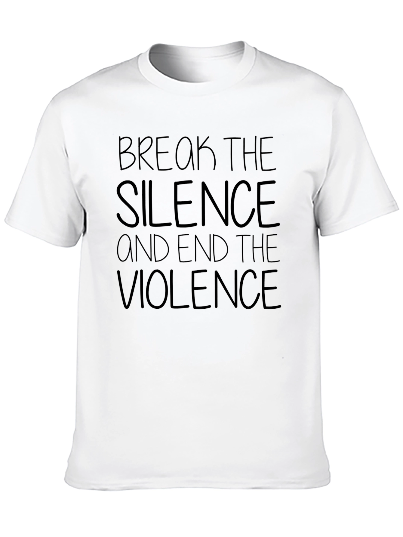 Black Break the Silence T-Shirt - End Violence Tee view 10