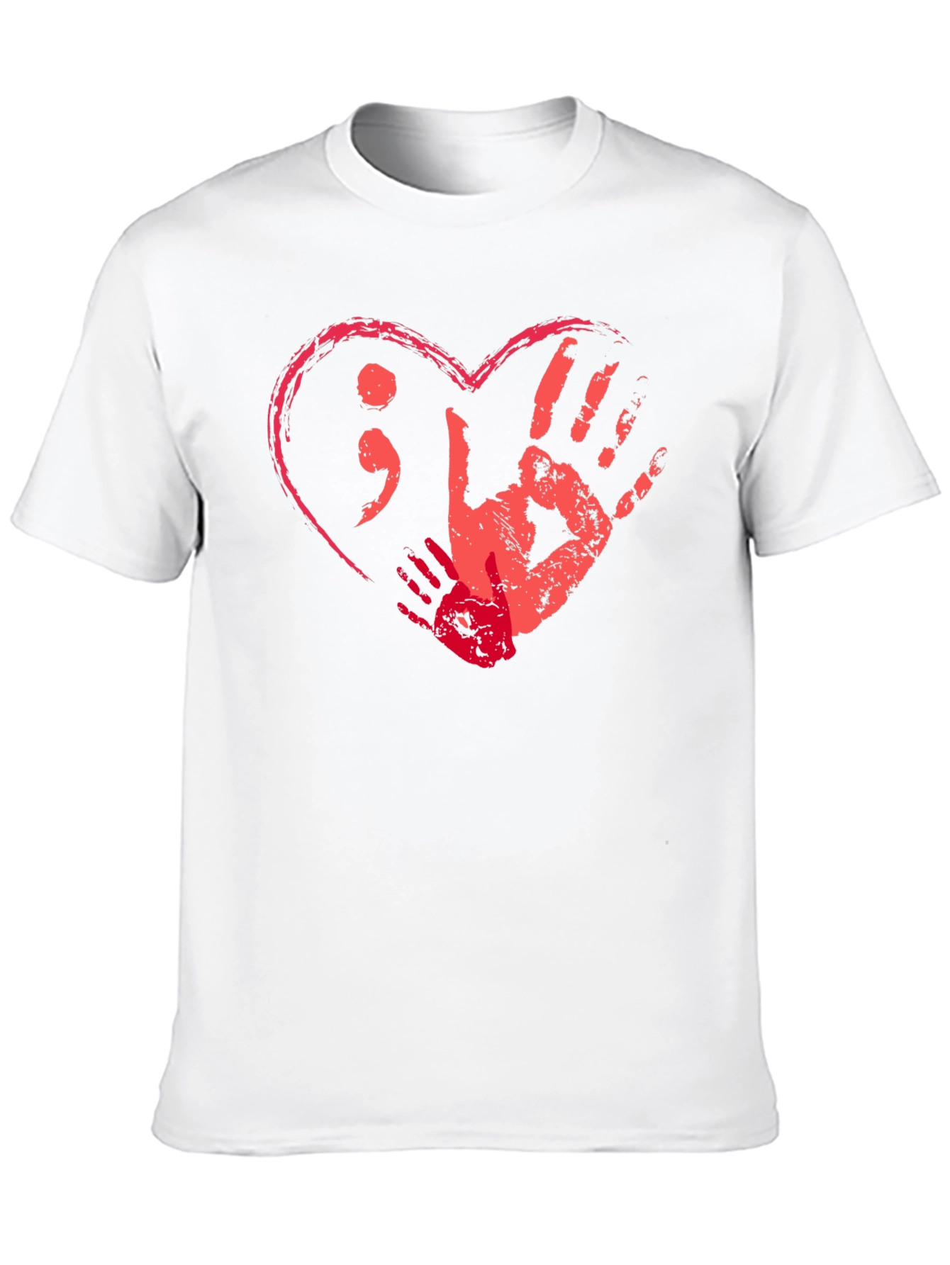 Black Heart & Hands Graphic Tee - Support Mental Health view 10