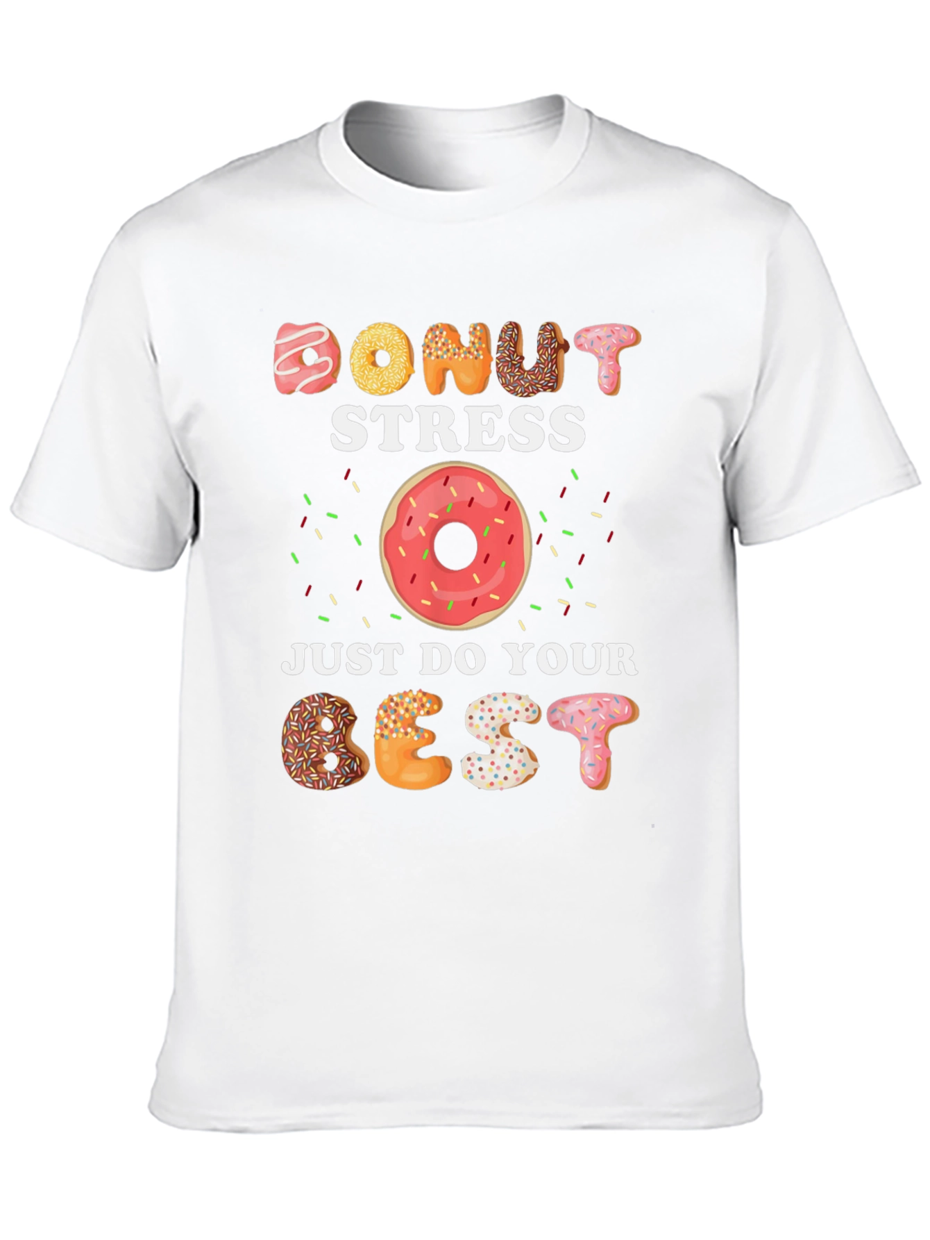 Black Donut Stress Graphic Tee - Just Do Your Best view 10