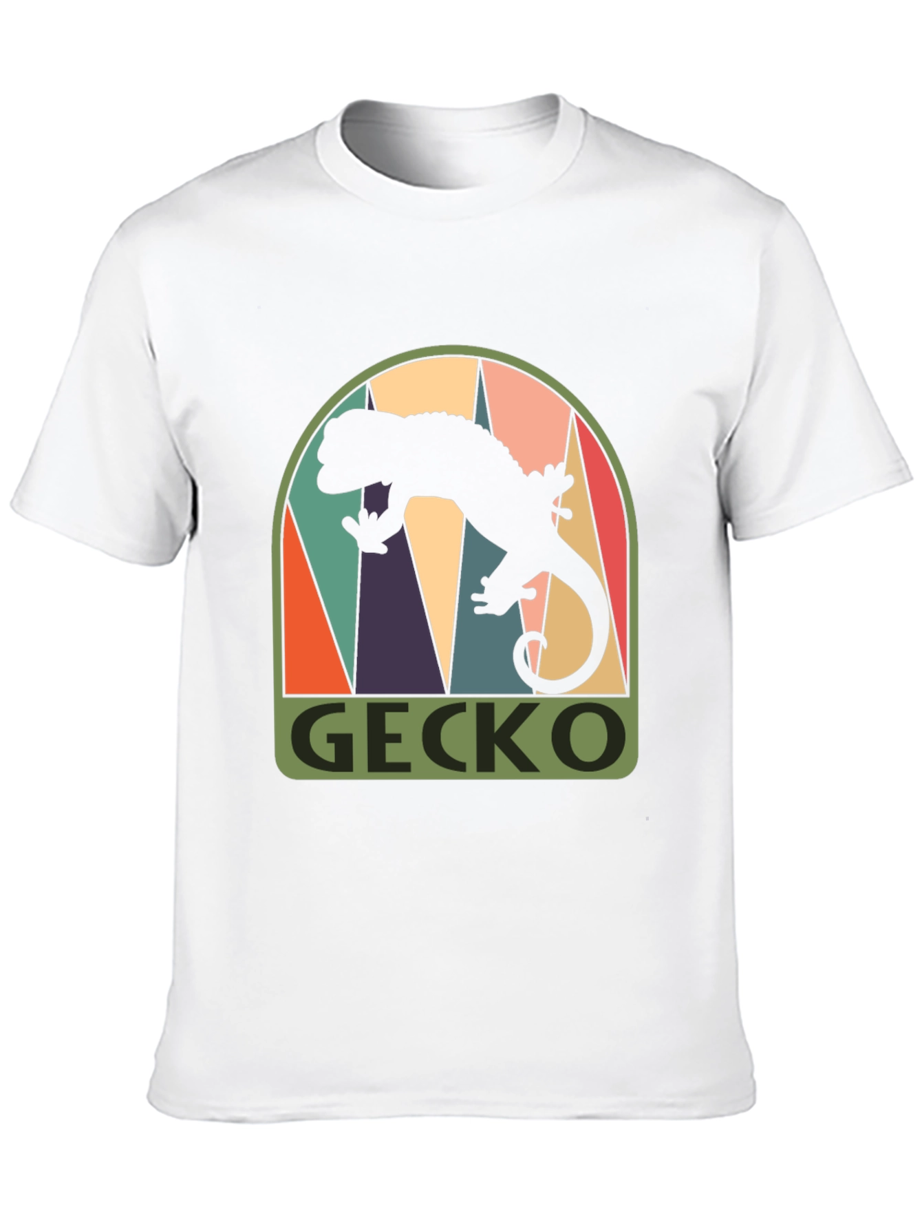 Black Retro Gecko Graphic Tee - Cool Black T-Shirt view 10