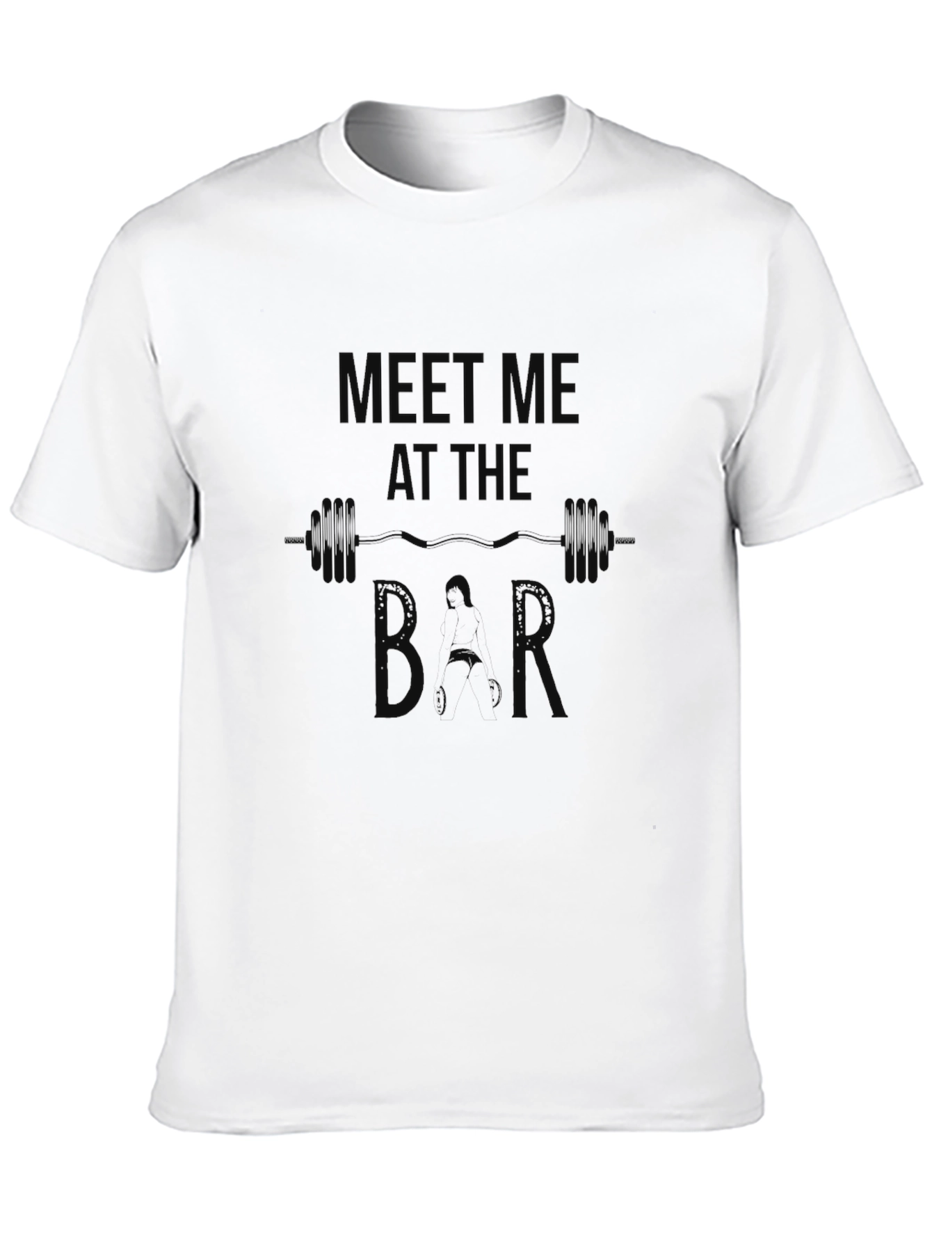 Black Meet Me at the Bar Graphic Tee - Black Cotton Gym Shirt view 10