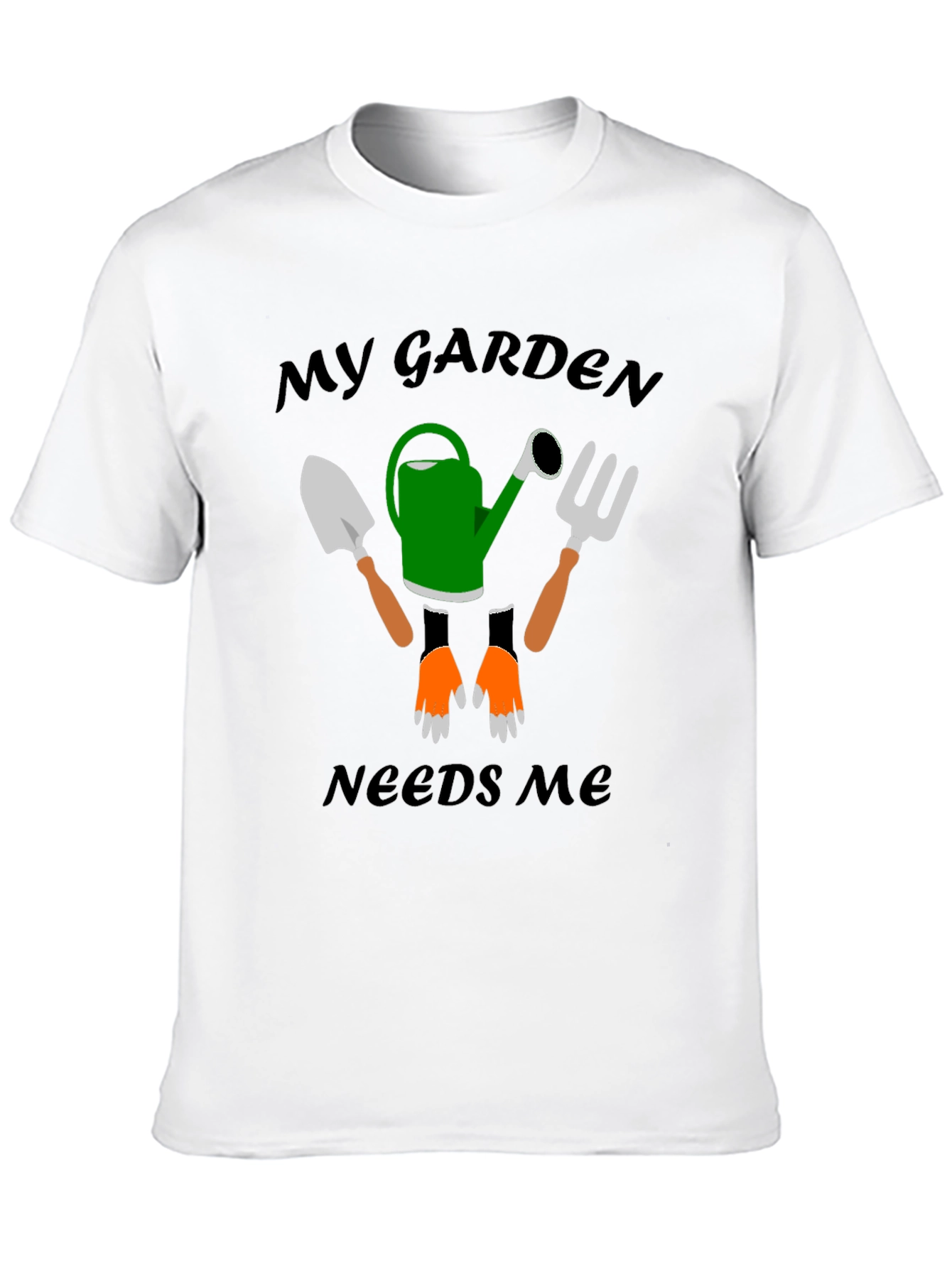 Black My Garden Needs Me Graphic T-Shirt view 10