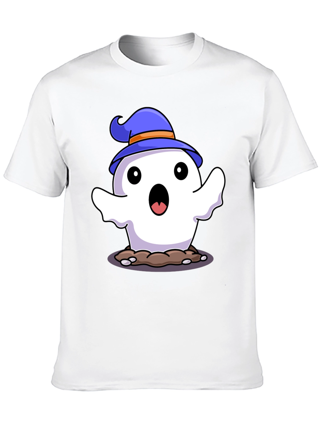 Black Halloween Ghost T-Shirt - Spooky Cute! view 10