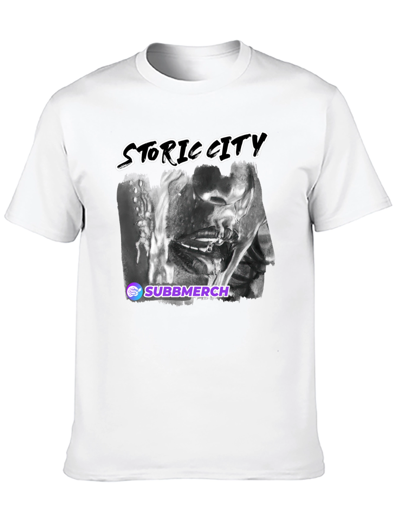 Black Storric City Graphic Print T-Shirt view 10