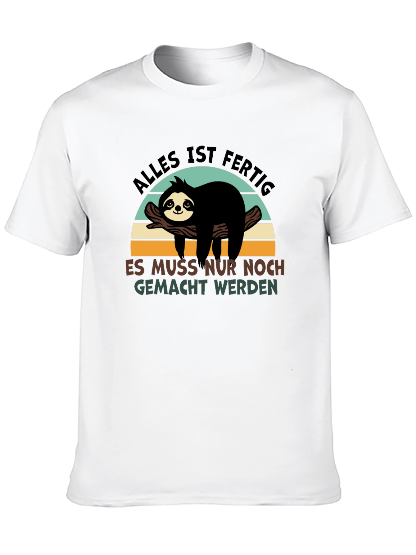 Black Alles Ist Fertig Sloth Graphic Tee - Relaxed Fit view 10