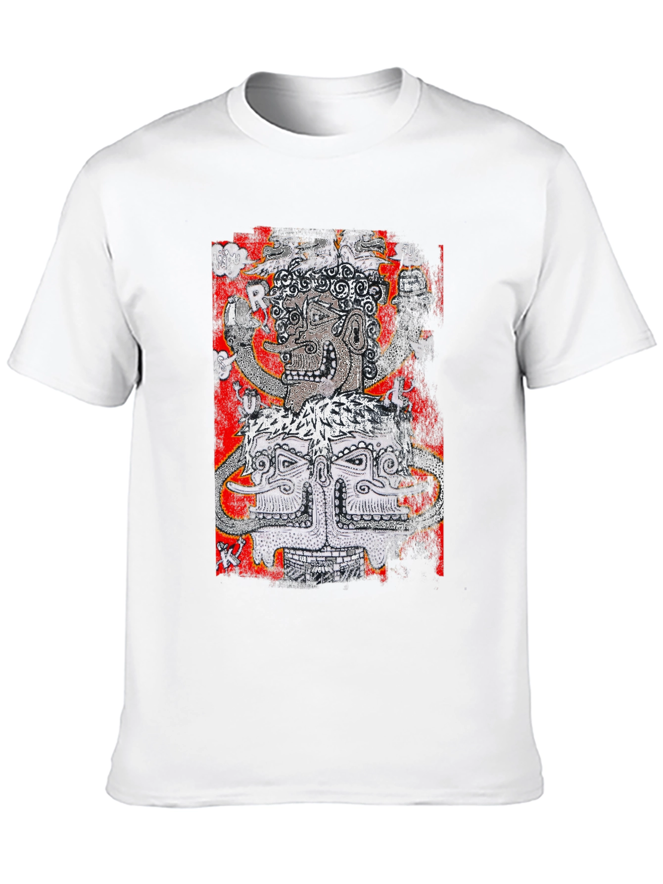 Black Unique Graphic Print Black T-Shirt view 10