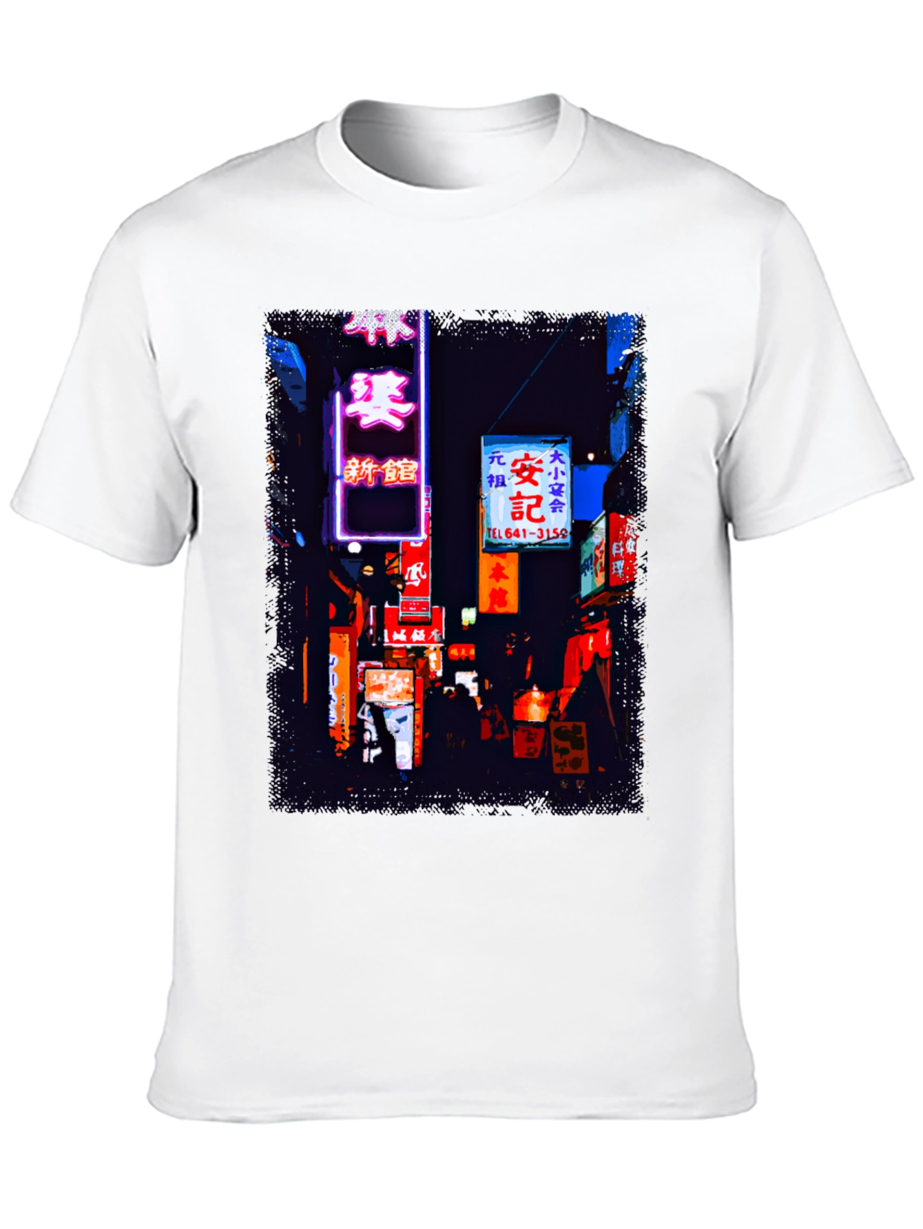 Black Neon City Streetwear Tee - Tokyo Vibes view 10