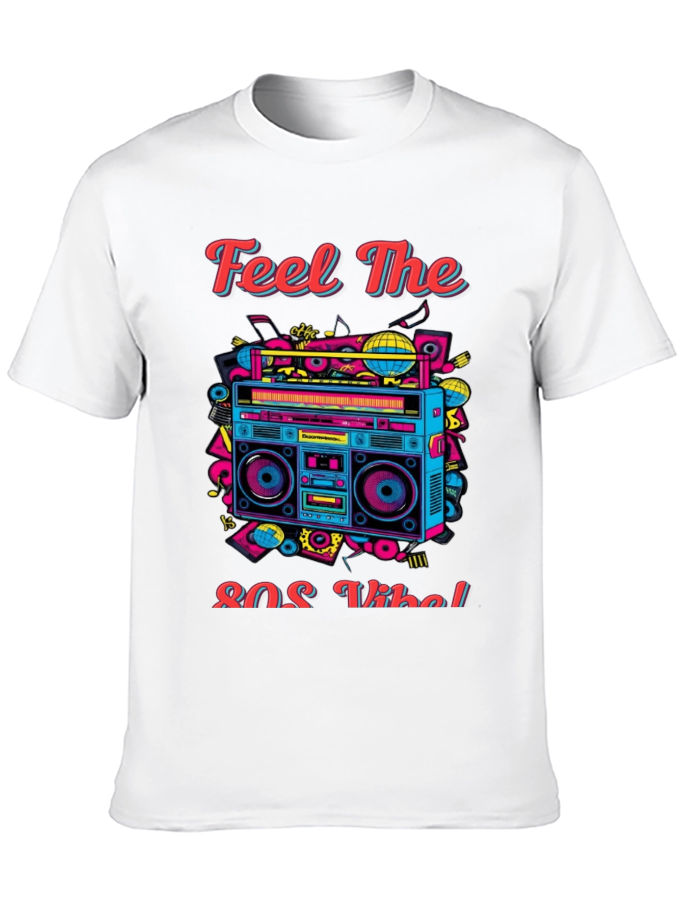 Black Retro 80s Vibe Graphic Tee view 10