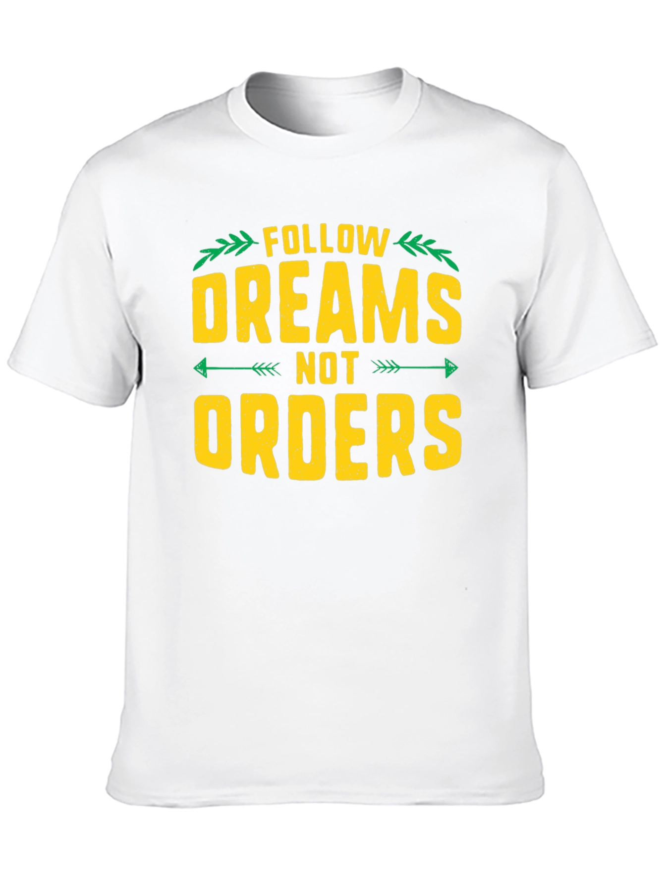 Black Follow Dreams Not Orders Graphic Tee - Black view 10