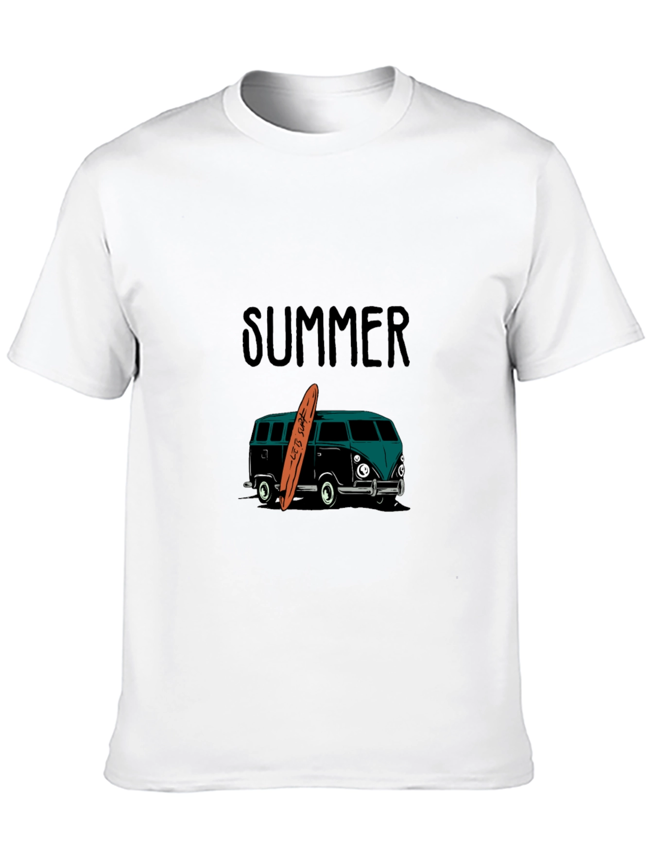 Black Summer Surf Van Graphic Tee - Black view 10