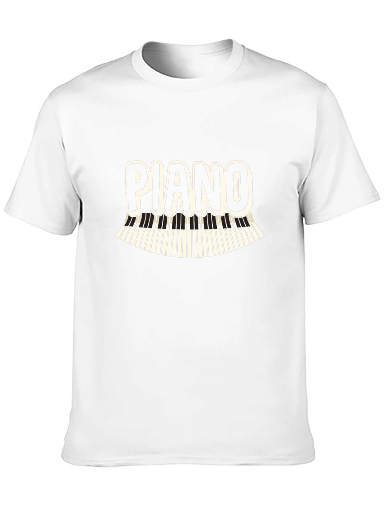 Black Piano Keys Graphic T-Shirt view 10