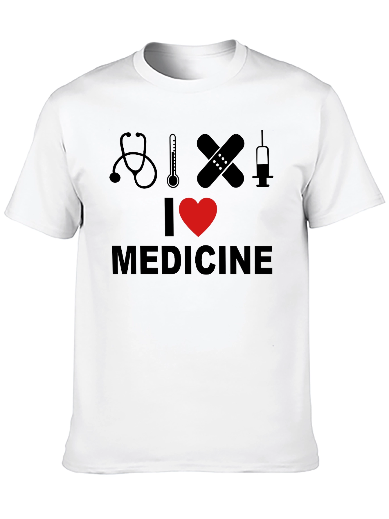 Black I Love Medicine Graphic T-Shirt view 10