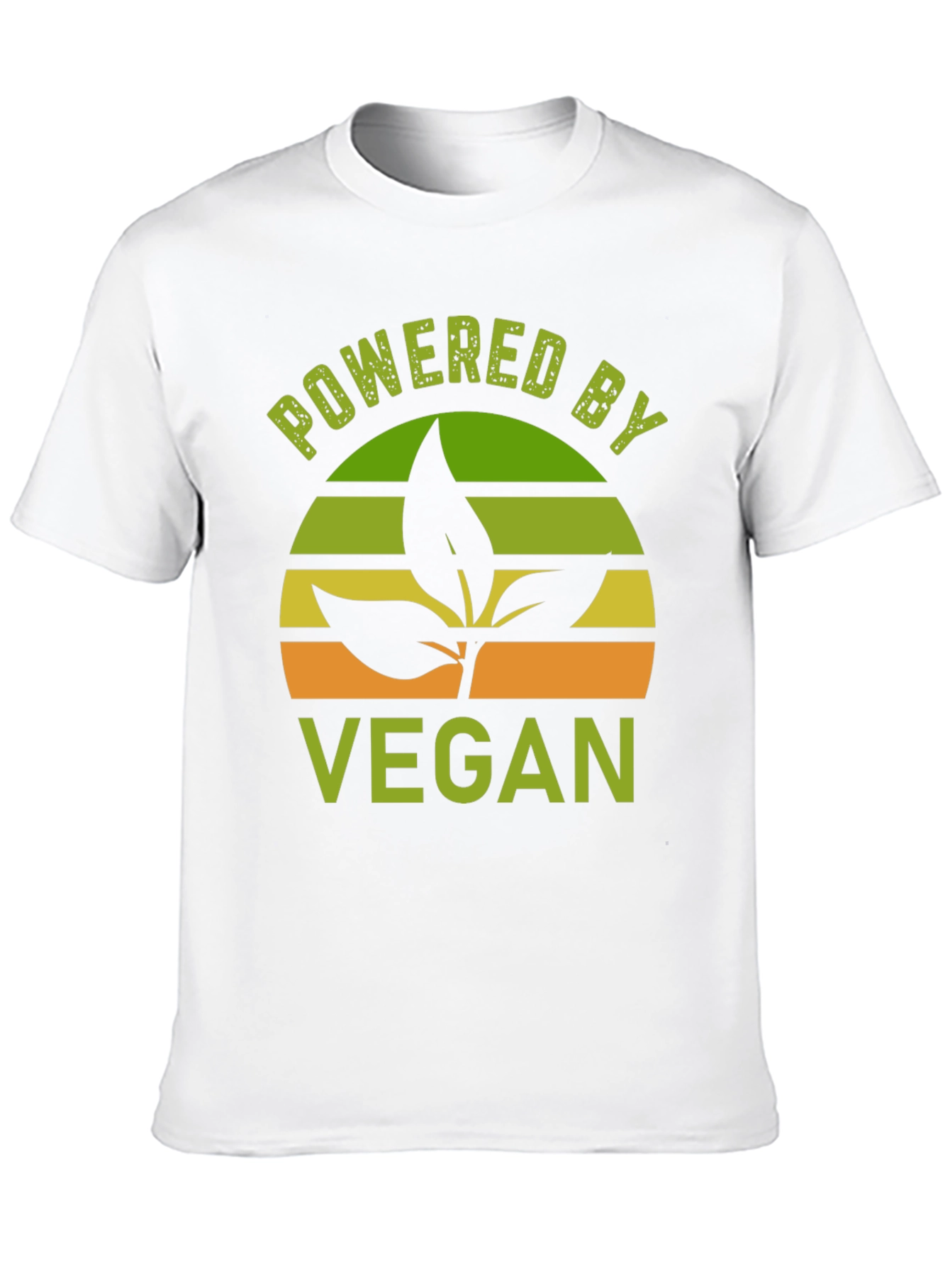 Black Powered By Vegan T-Shirt - Plant Based Lifestyle Tee view 10