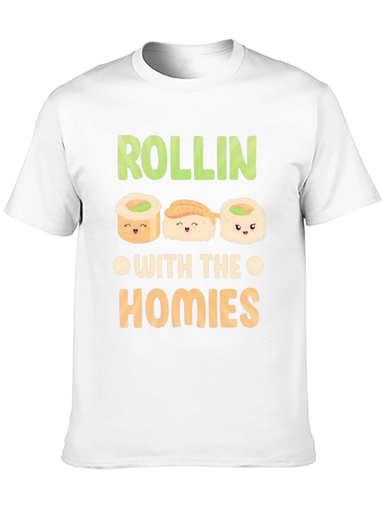 Black Sushi Rollin' with the Homies Graphic Tee view 10