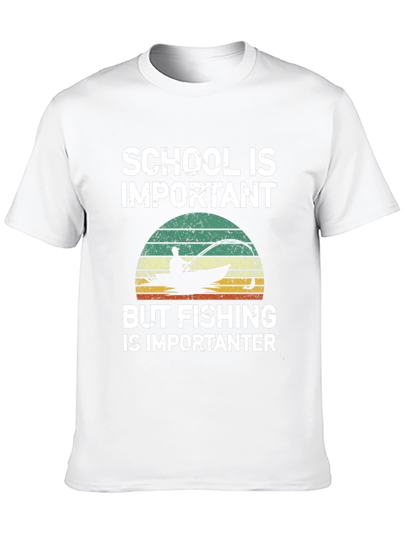 Black School is Important, Fishing is Importanter T-Shirt view 10