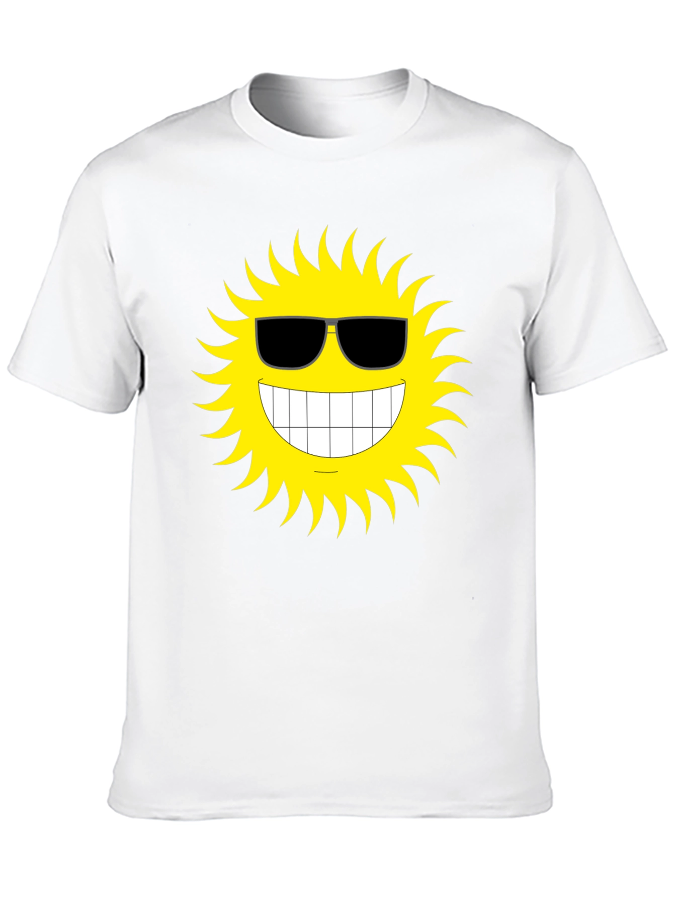 Black Cool Sun Graphic T-Shirt - Black Cotton Tee view 10